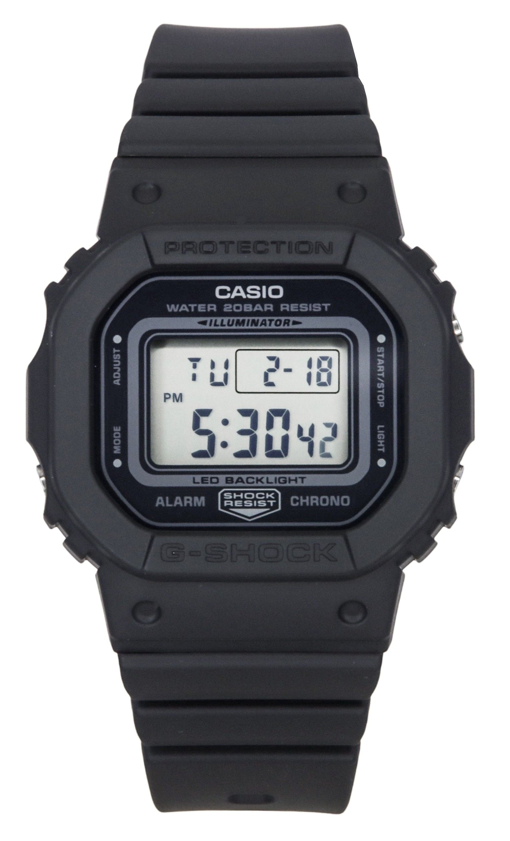 Casio G - Shock Digital Black Resin Strap Black Dial Quartz GMD - S5600BA - 1 200M Women's Watch - Prestige Stones