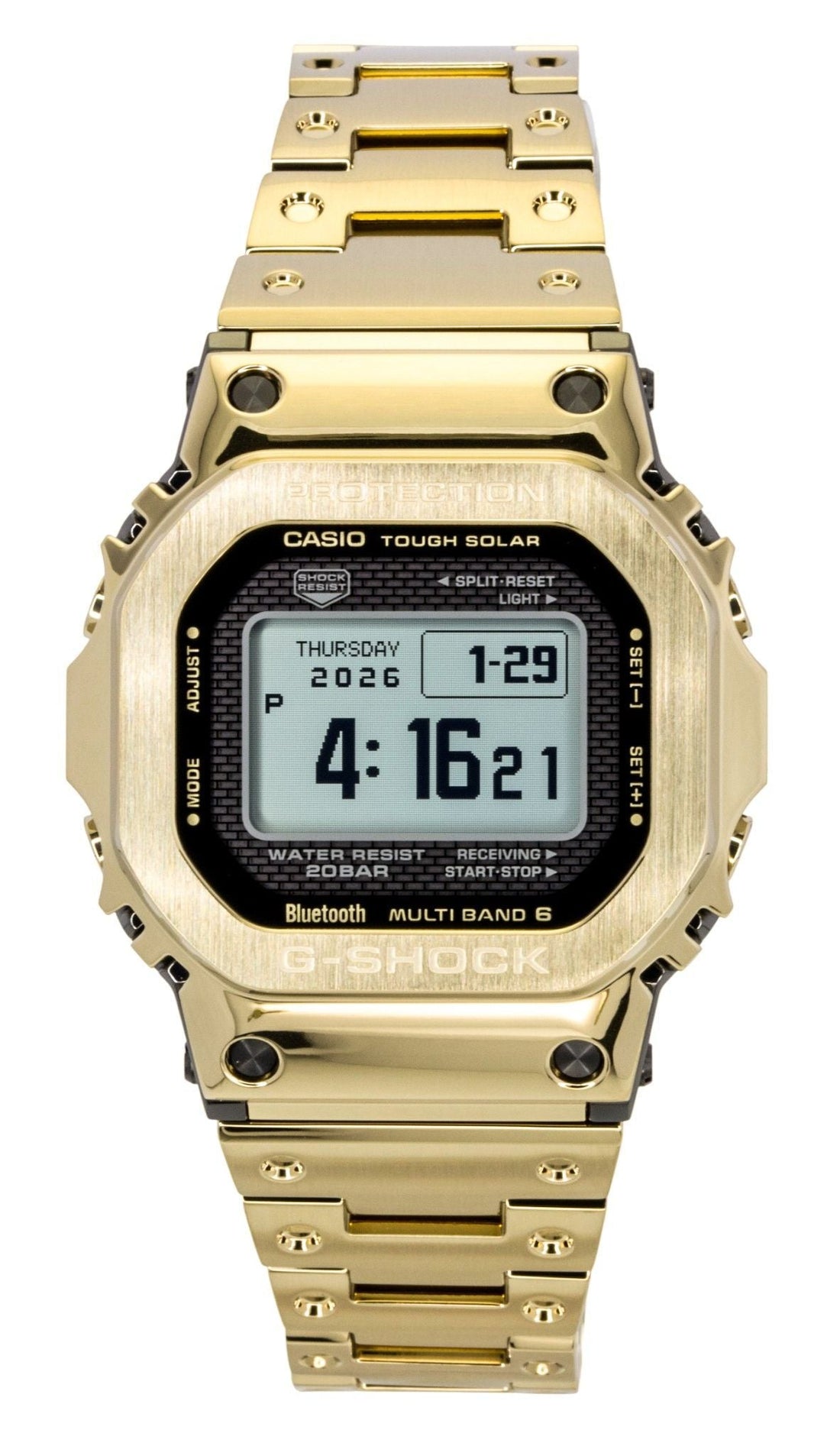 Casio G - Shock Digital Gold Tone Full Metal Smartphone Link Solar GMW - BZ5000GD - 9 200M Men's Watch - Prestige Stones