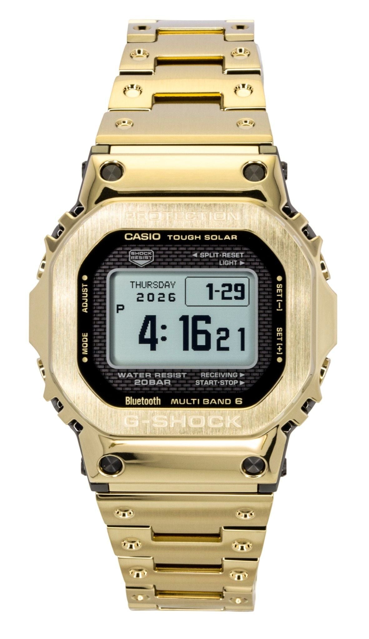 Casio G - Shock Digital Gold Tone Full Metal Smartphone Link Solar GMW - BZ5000GD - 9 200M Men's Watch - Prestige Stones