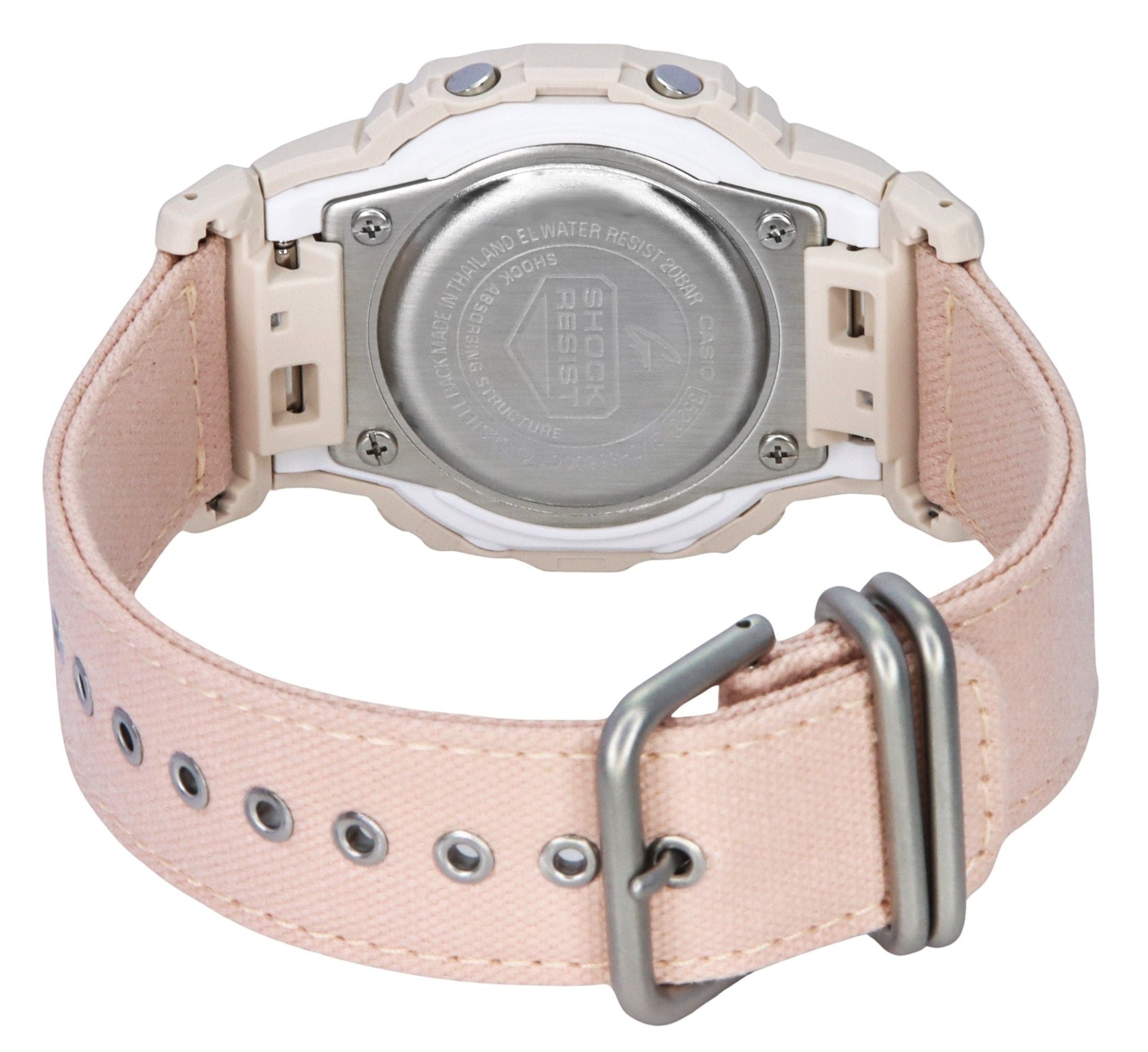 Casio G - Shock Digital Organic Pink Cloth Strap Bio - Based Resin Quartz GMD - S5600CT - 4 200M Women's Watch - Prestige Stones
