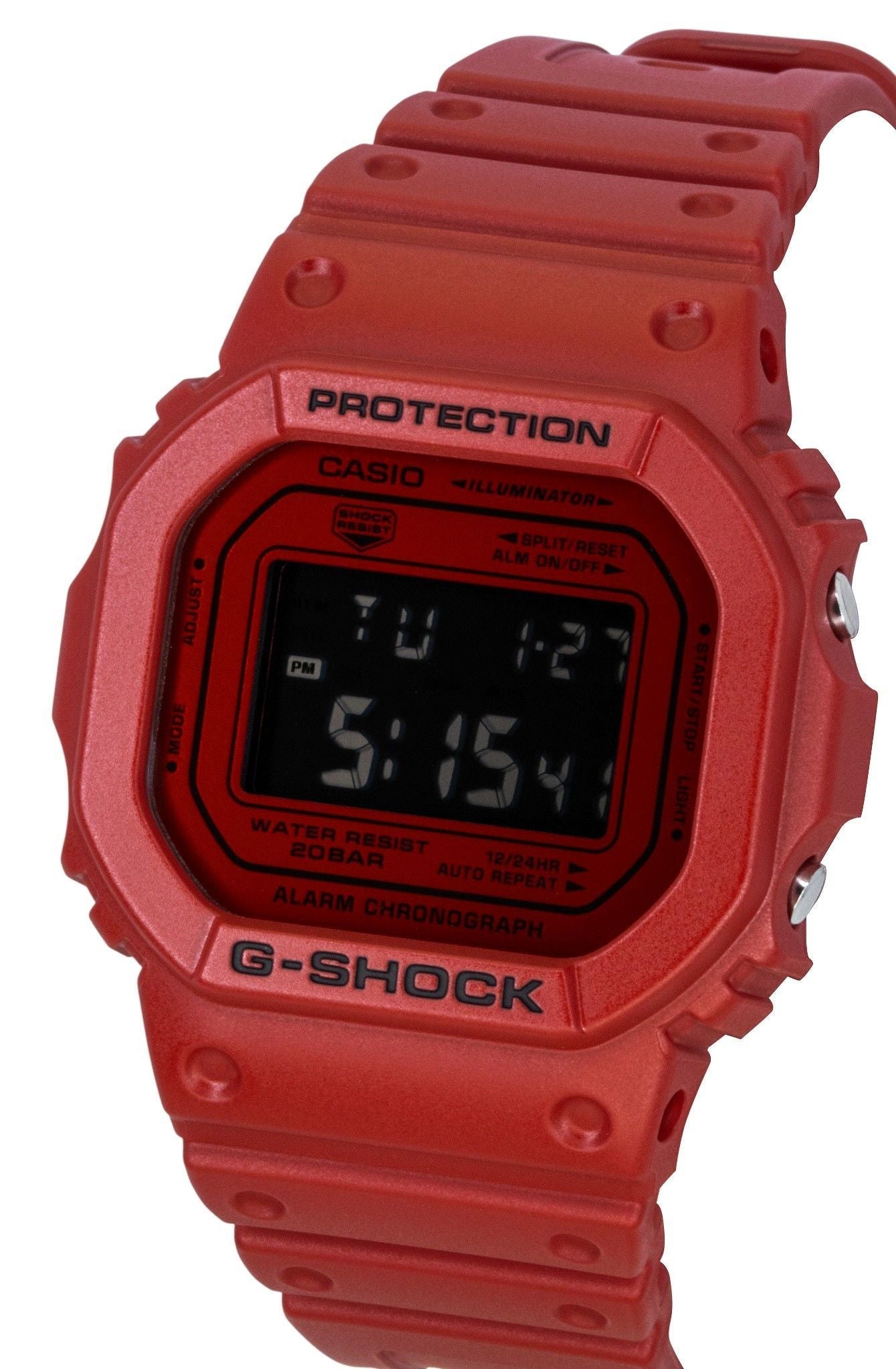 Casio G - Shock Digital Red Bio - Based Resin Strap Quartz DW - 5600RRB - 4 200M Men's Watch - Prestige Stones