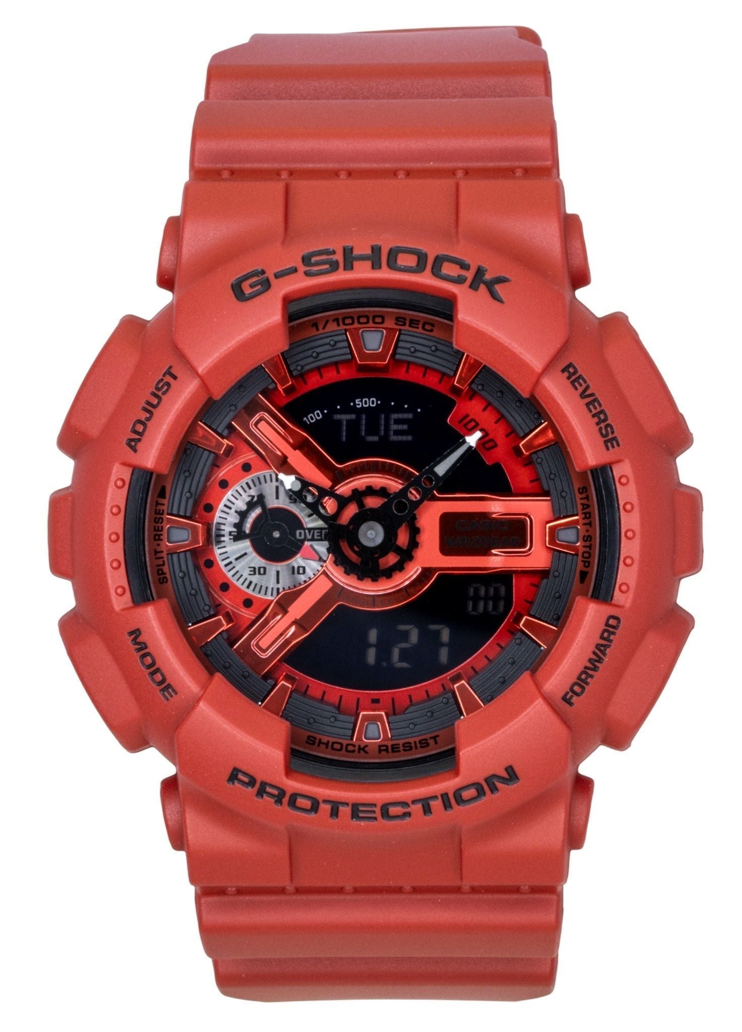 Casio G - Shock Digital Red Bio - Based Resin Strap Quartz GA - 110RRB - 4A 200M Men's Watch - Prestige Stones