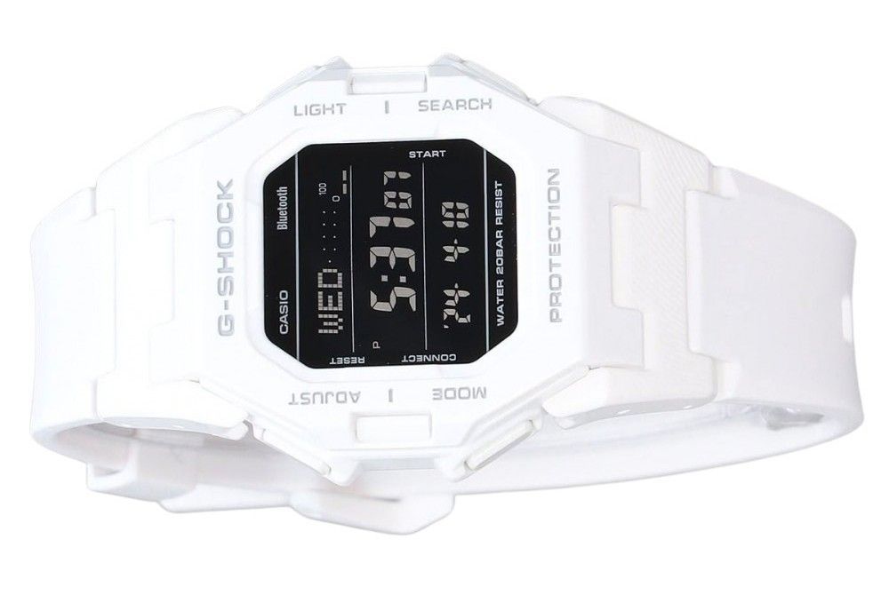 Casio G - Shock Digital Smartphone Link White Resin Strap Quartz GD - B500 - 7 200M Men's Watch - Prestige Stones
