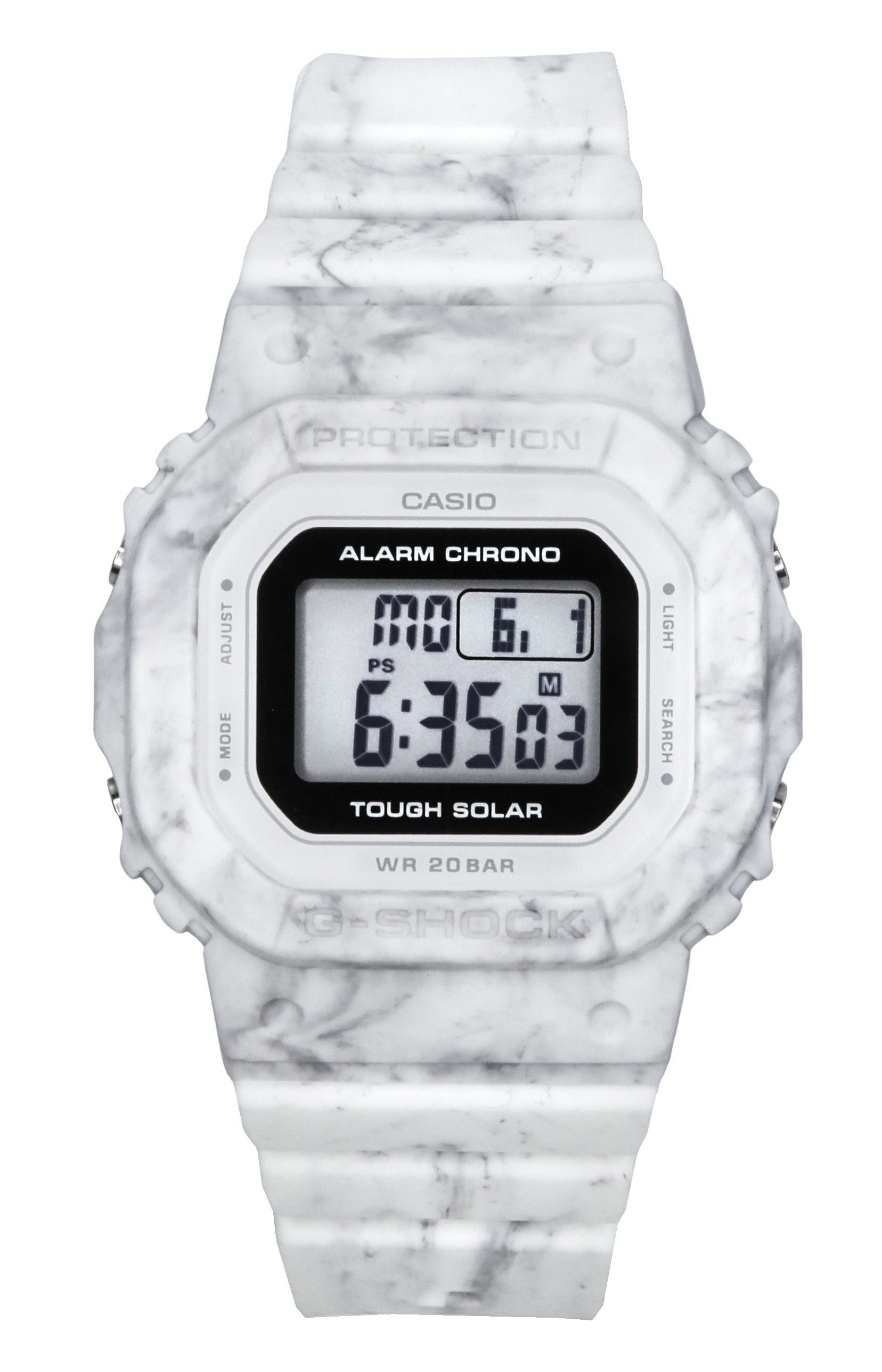 Casio G - Shock Digital White Bio - Based Resin Strap Tough Solar GMS - S5600RT - 7 200M Women's Watch - Prestige Stones
