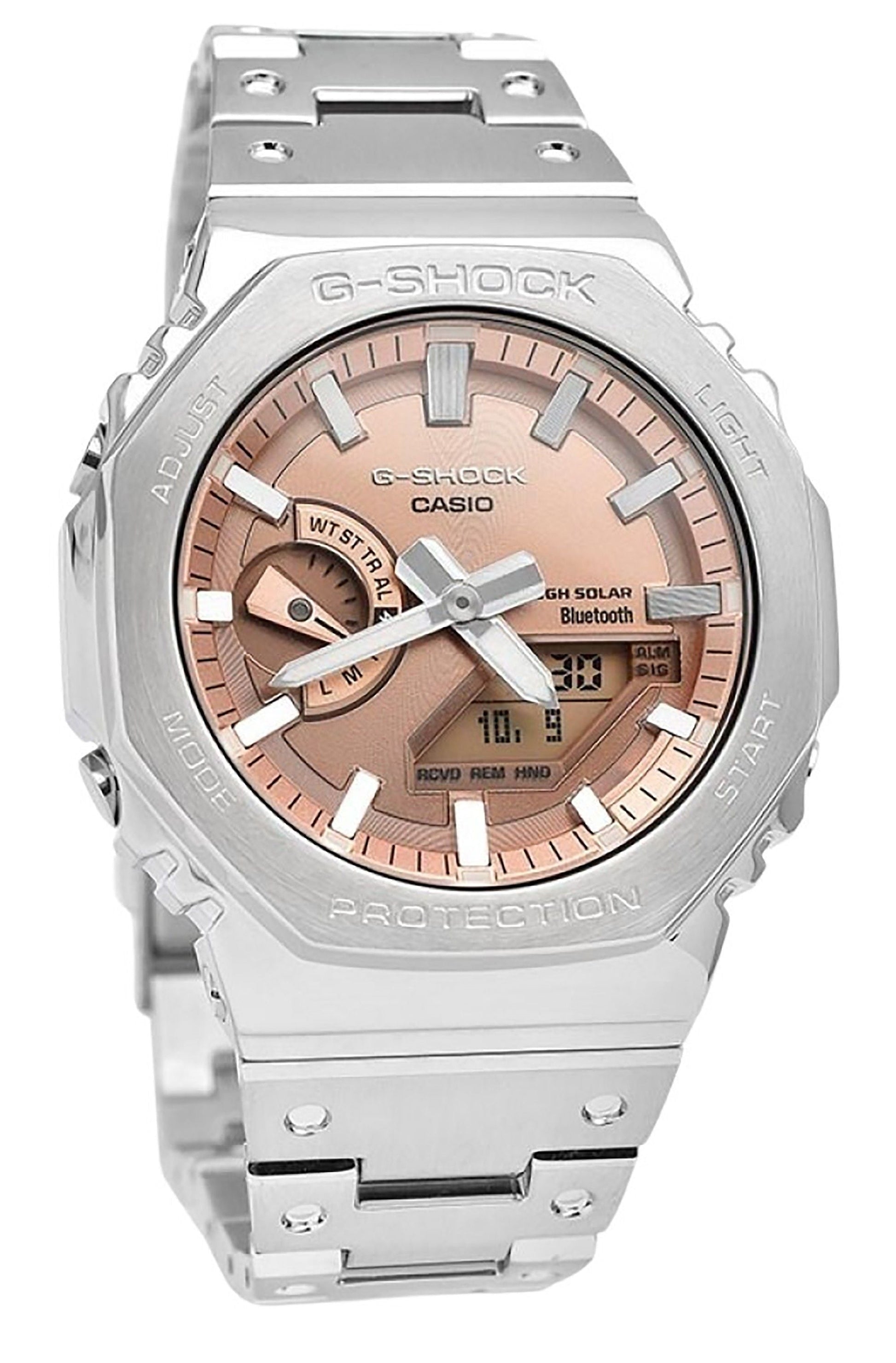Casio G - Shock Full Metal Analog Digital Smartphone Link Copper Dial Tough Solar GM - B2100AD - 5A 200M Men's Watch - Prestige Stones