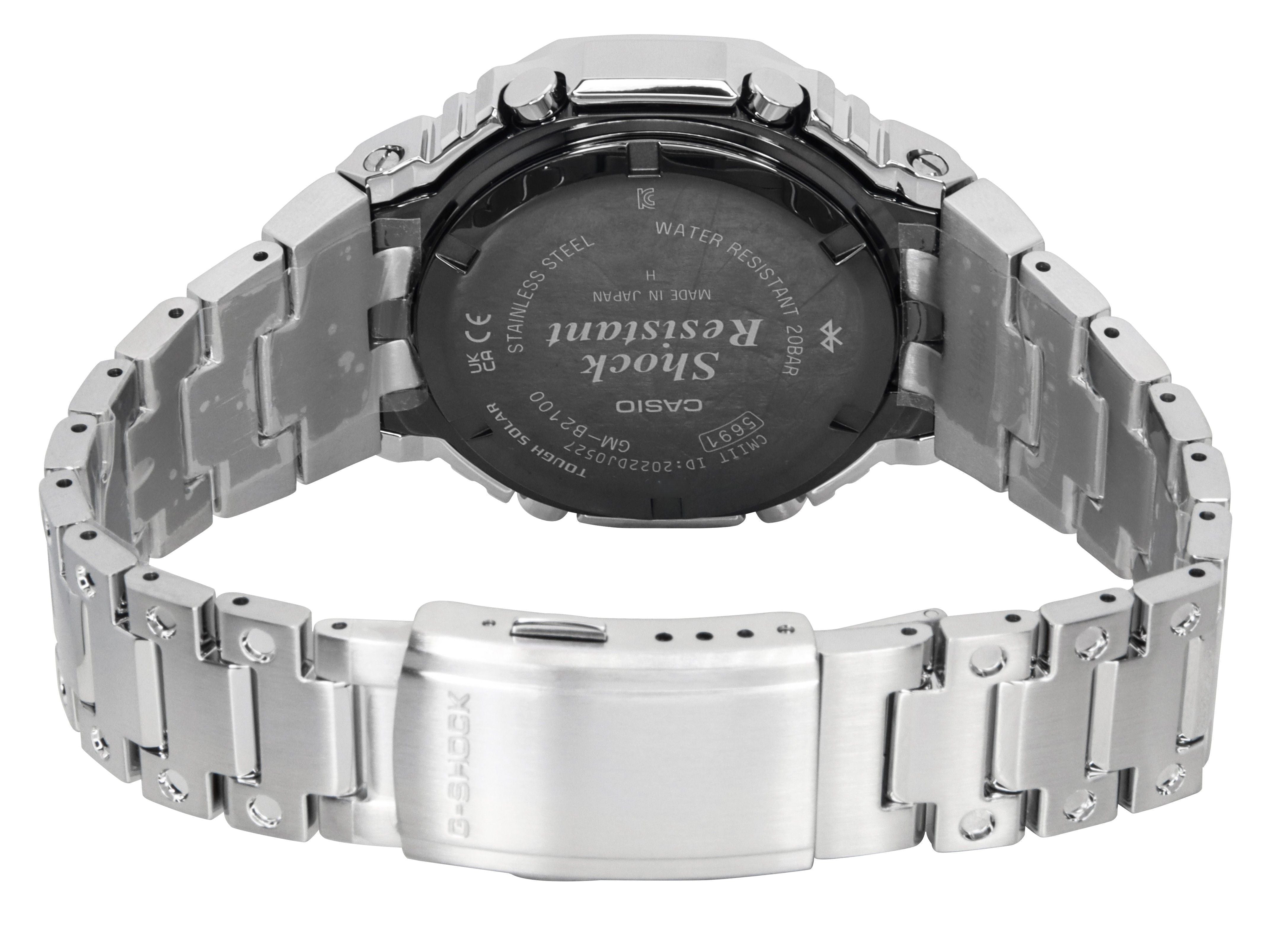 Casio G - Shock Full Metal Analog Digital Smartphone Link Stainless Steel Black Dial Solar GM - B2100SD - 1C 200M Men's Watch - Prestige Stones