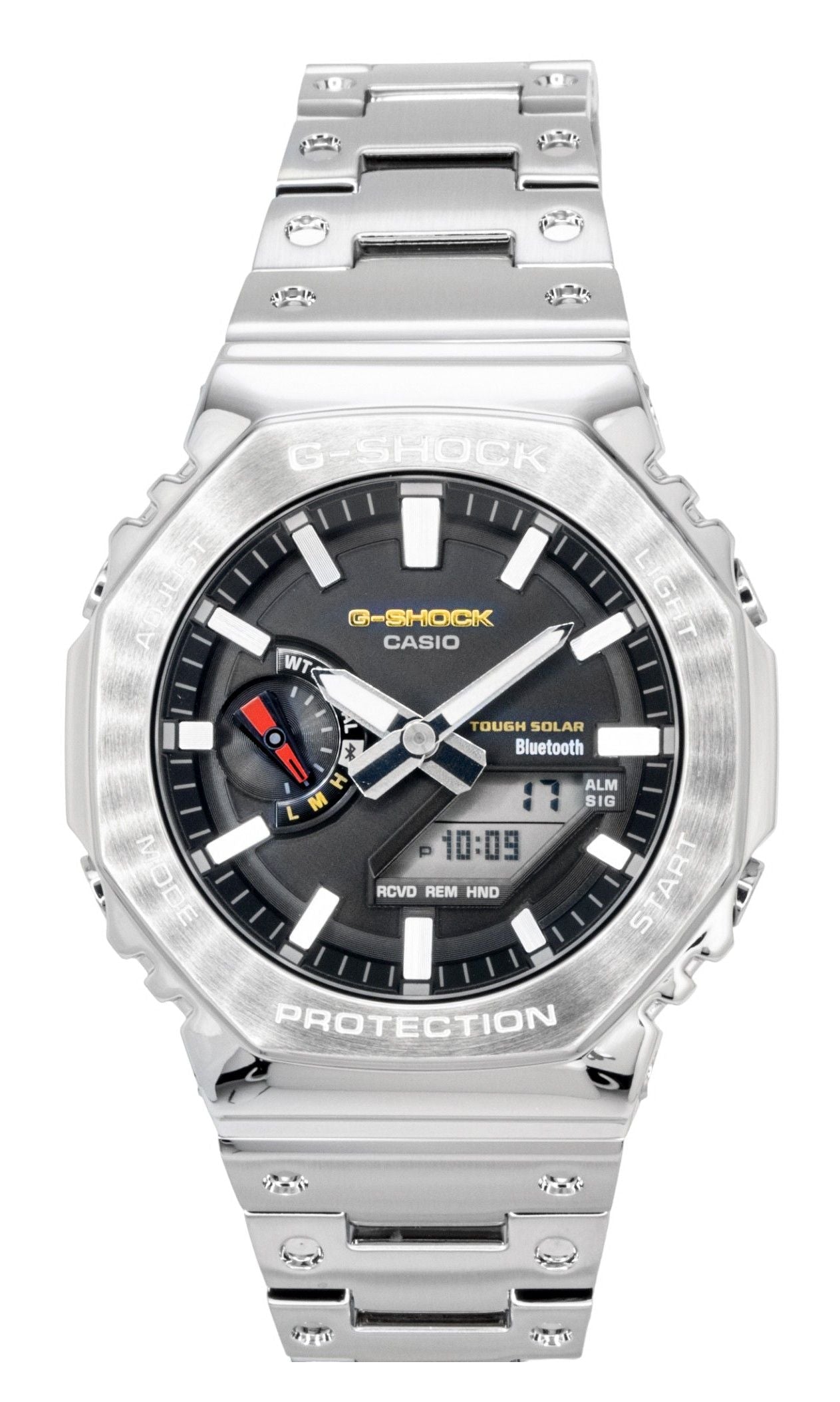 Casio G - Shock Full Metal Analog Digital Smartphone Link Stainless Steel Black Dial Solar GM - B2100SD - 1C 200M Men's Watch - Prestige Stones