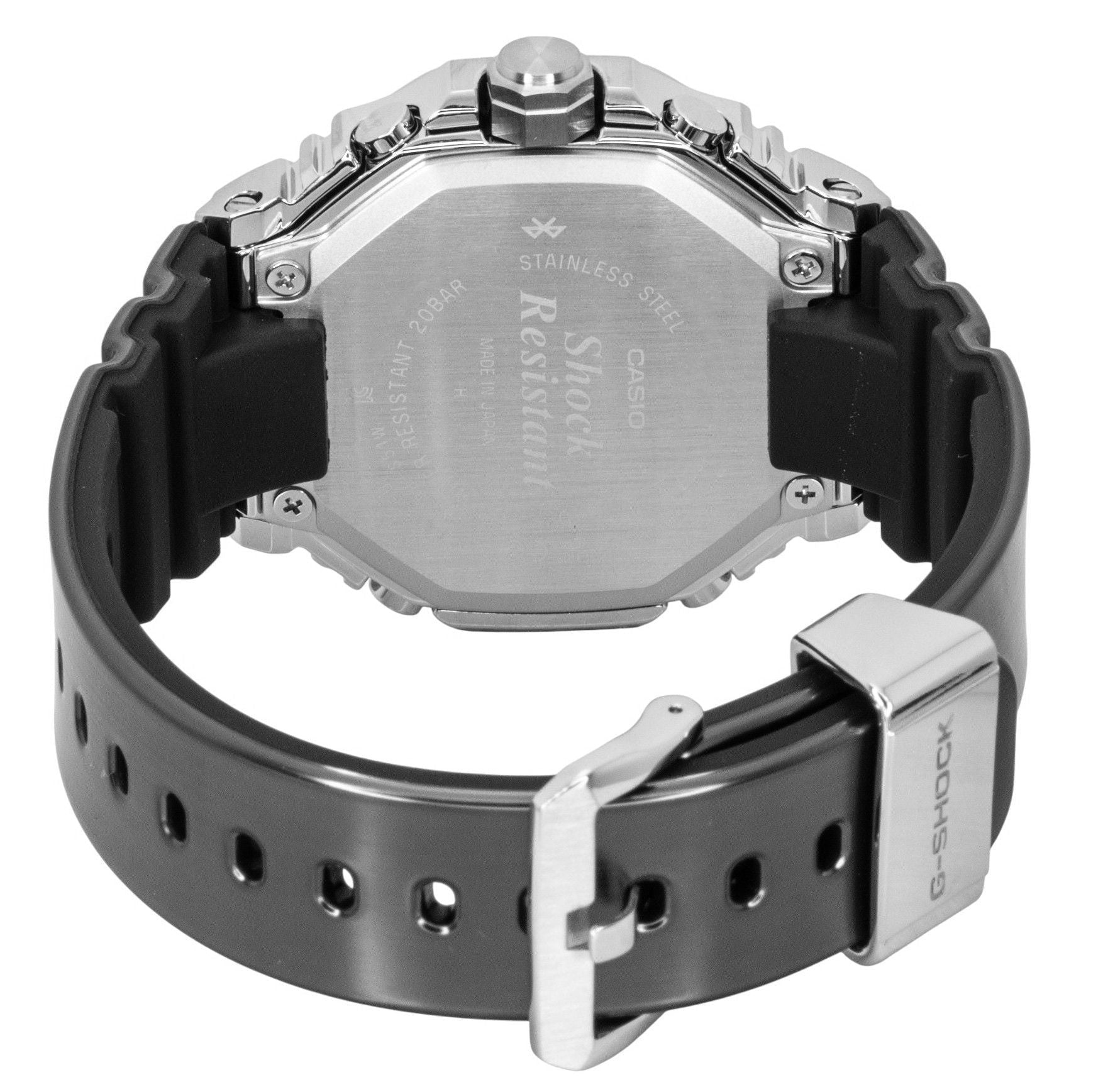 Casio G - Shock Full Metal Smartphone Link Silicone Strap Analog Black Dial Solar GMC - B2100Y - 1A 200M Men's Watch - Prestige Stones