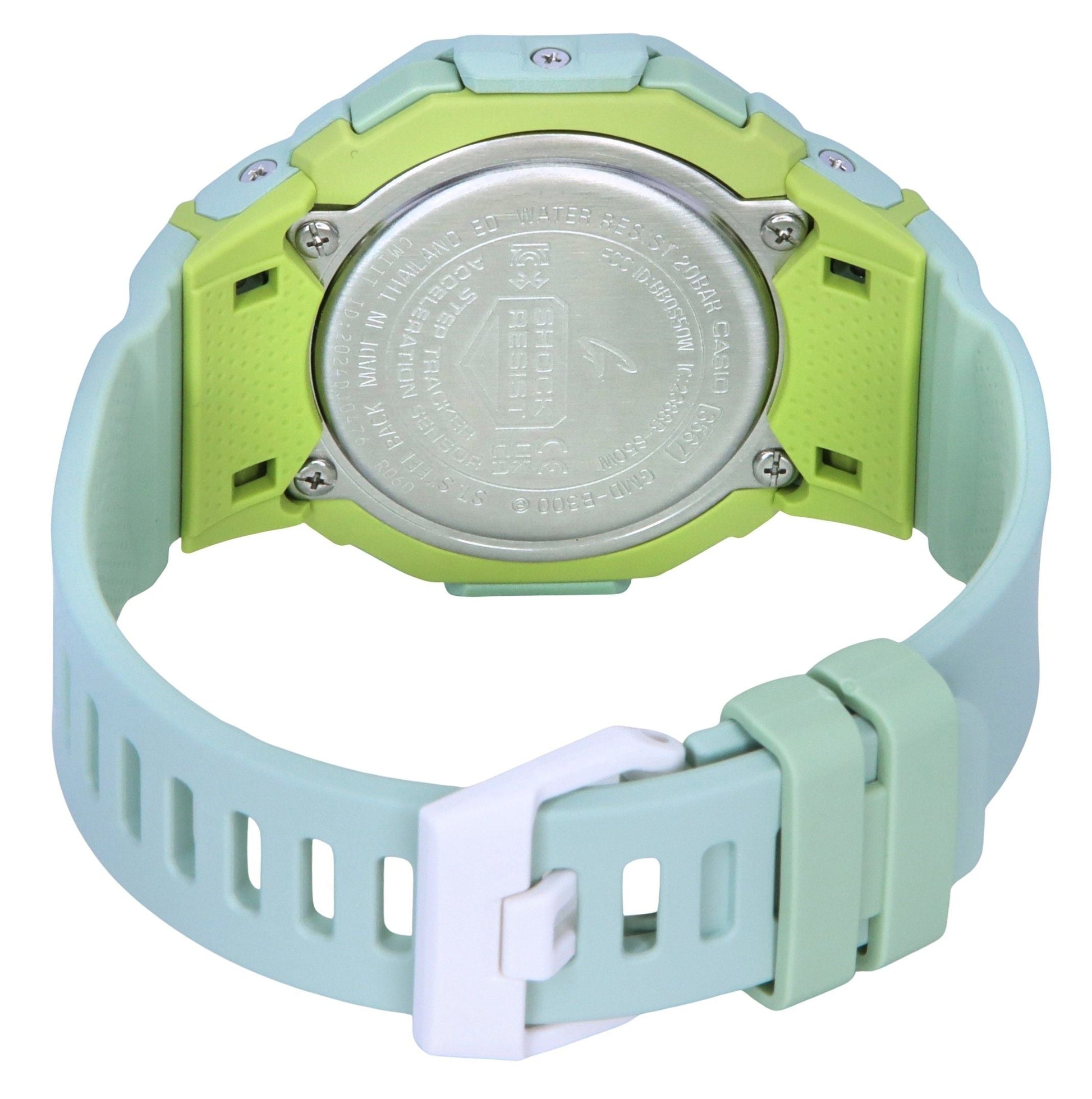 Casio G - Shock G - Squad Digital Smartphone Link Pale Green Bio - Based Resin Quartz GMD - B300 - 3 200M Women's Watch - Prestige Stones