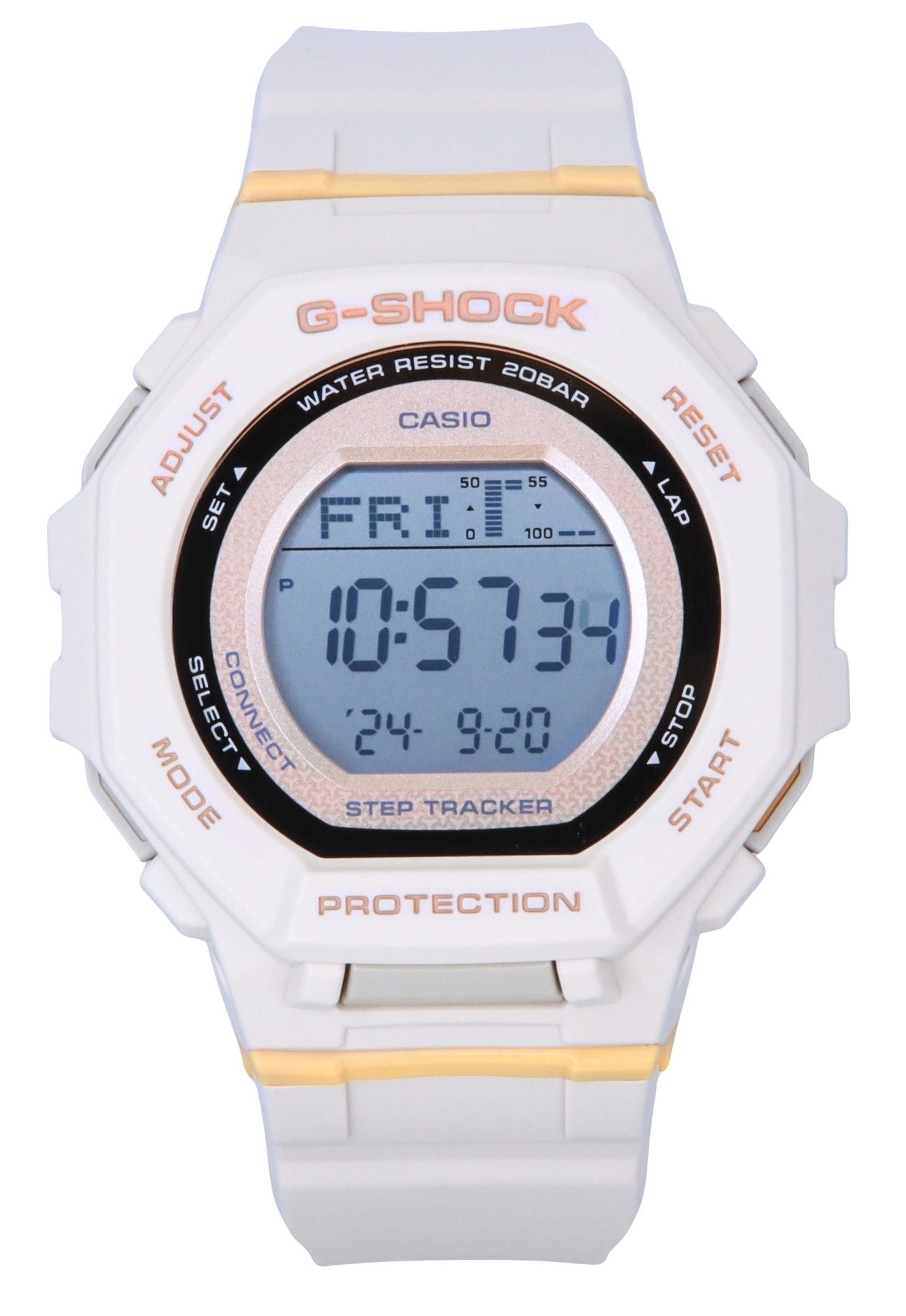 Casio G - Shock G - Squad Digital Smartphone Link Pale Pink Bio - Based Resin Quartz GMD - B300 - 4 200M Women's Watch - Prestige Stones
