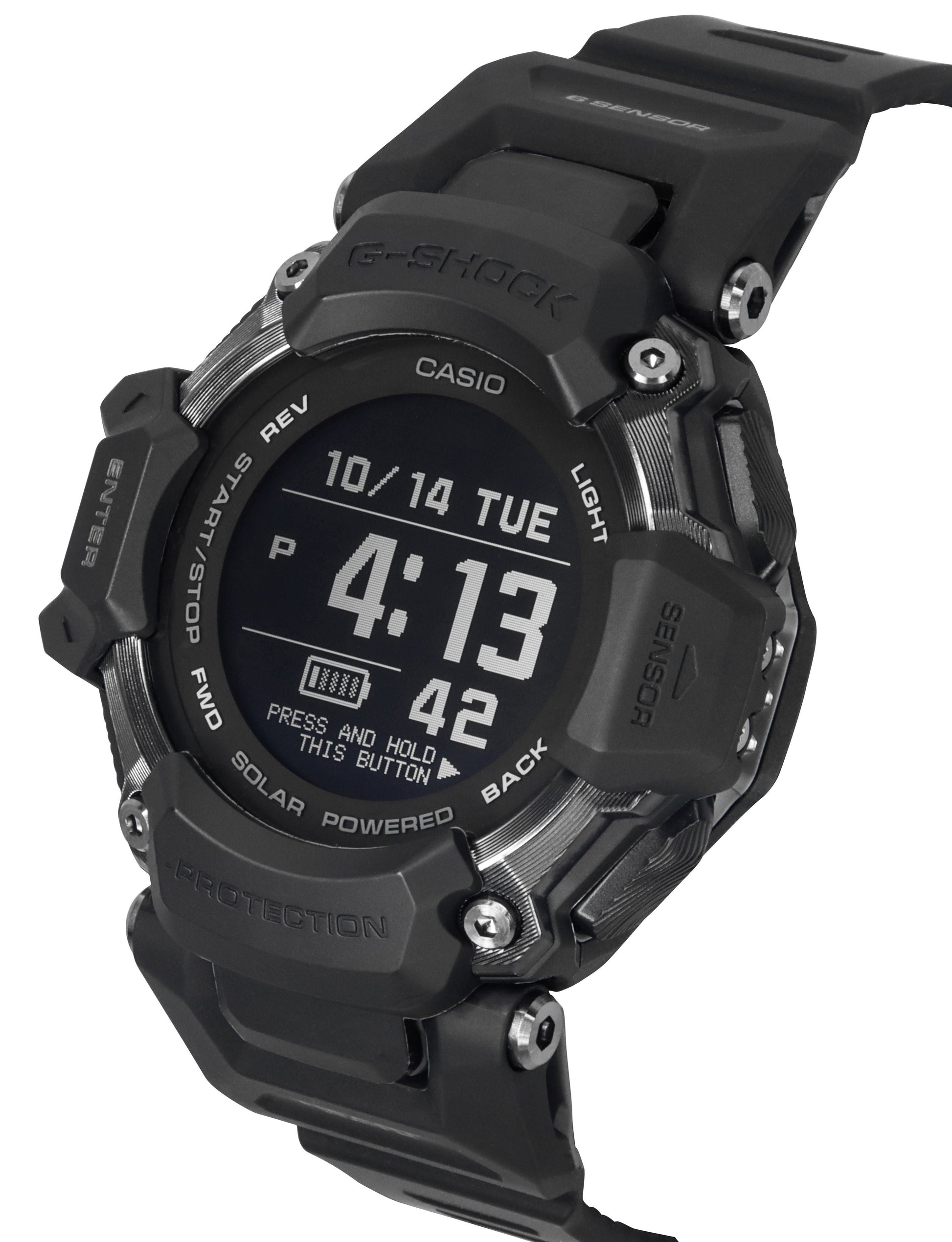 Casio G - Shock G - Squad Digital Smartphone Link Resin Strap Solar GBD - H2000 - 1B 200M Men's Watch - Prestige Stones