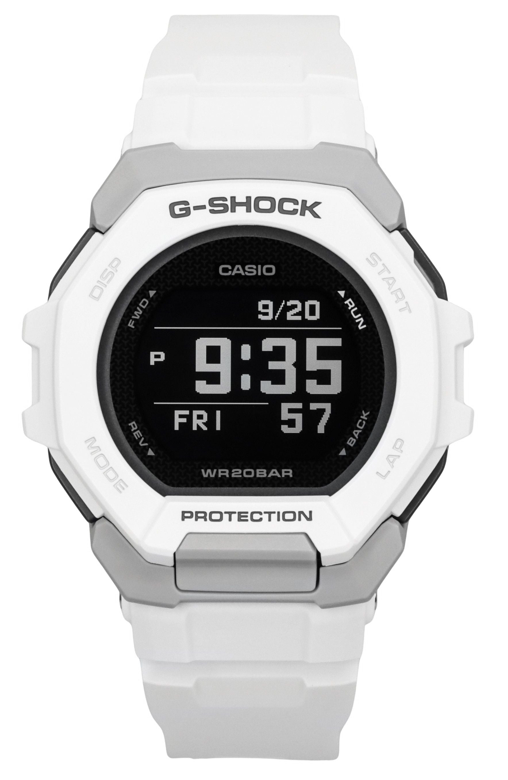 Casio G - Shock G - Squad Digital Smartphone Link White Bio - Based Resin Quartz GBD - 300 - 7 200M Men's Watch - Prestige Stones