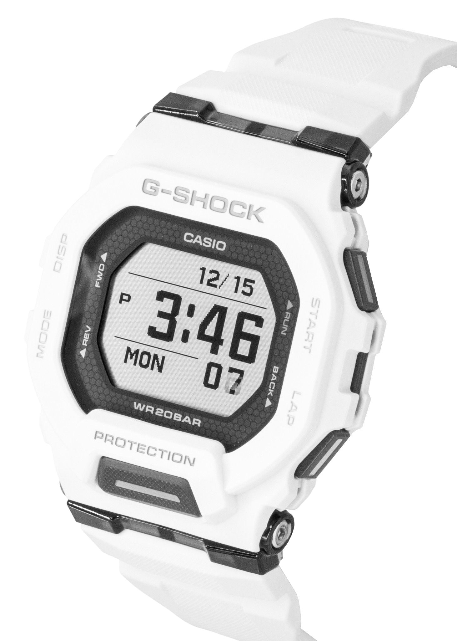 Casio G - Shock G - Squad Digital Smartphone Link White Resin Strap Quartz GBD - 200 - 7 200M Men's Watch - Prestige Stones