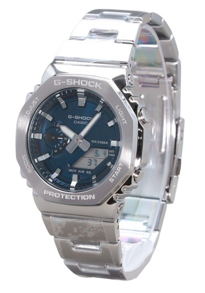 Casio G - Shock G - Steel Analog Digital Blue Dial Quartz GM - 2110D - 2B 200M Men's Watch - Prestige Stones