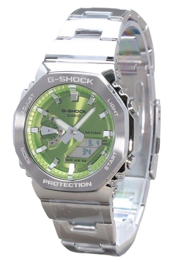 Casio G - Shock G - Steel Analog Digital Green Dial Quartz GM - 2110D - 3A 200M Men's Watch - Prestige Stones