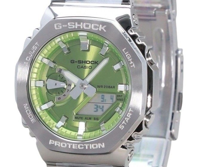 Casio G - Shock G - Steel Analog Digital Green Dial Quartz GM - 2110D - 3A 200M Men's Watch - Prestige Stones