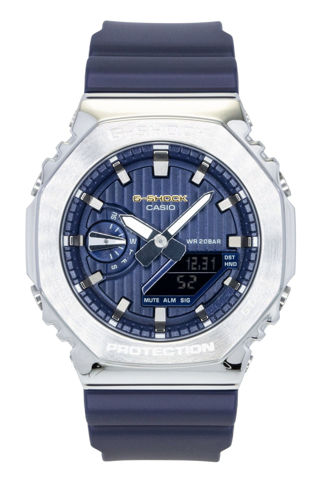 Casio G - Shock G - Steel Analog Digital Limited Edition Blue Dial Quartz GM - 2110SH - 2A 200M Men's Watch - Prestige Stones