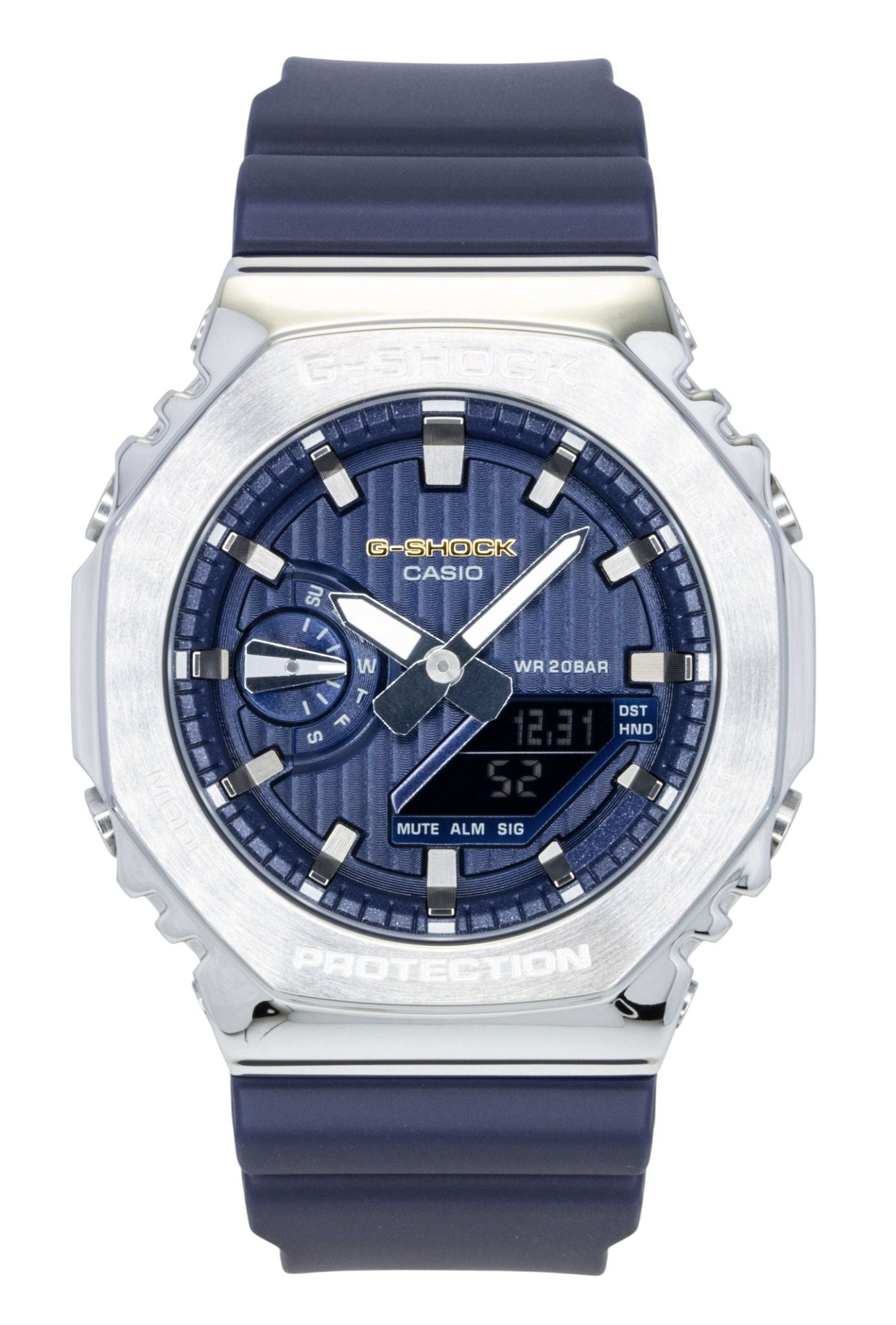 Casio G - Shock G - Steel Analog Digital Limited Edition Blue Dial Quartz GM - 2110SH - 2A 200M Men's Watch - Prestige Stones