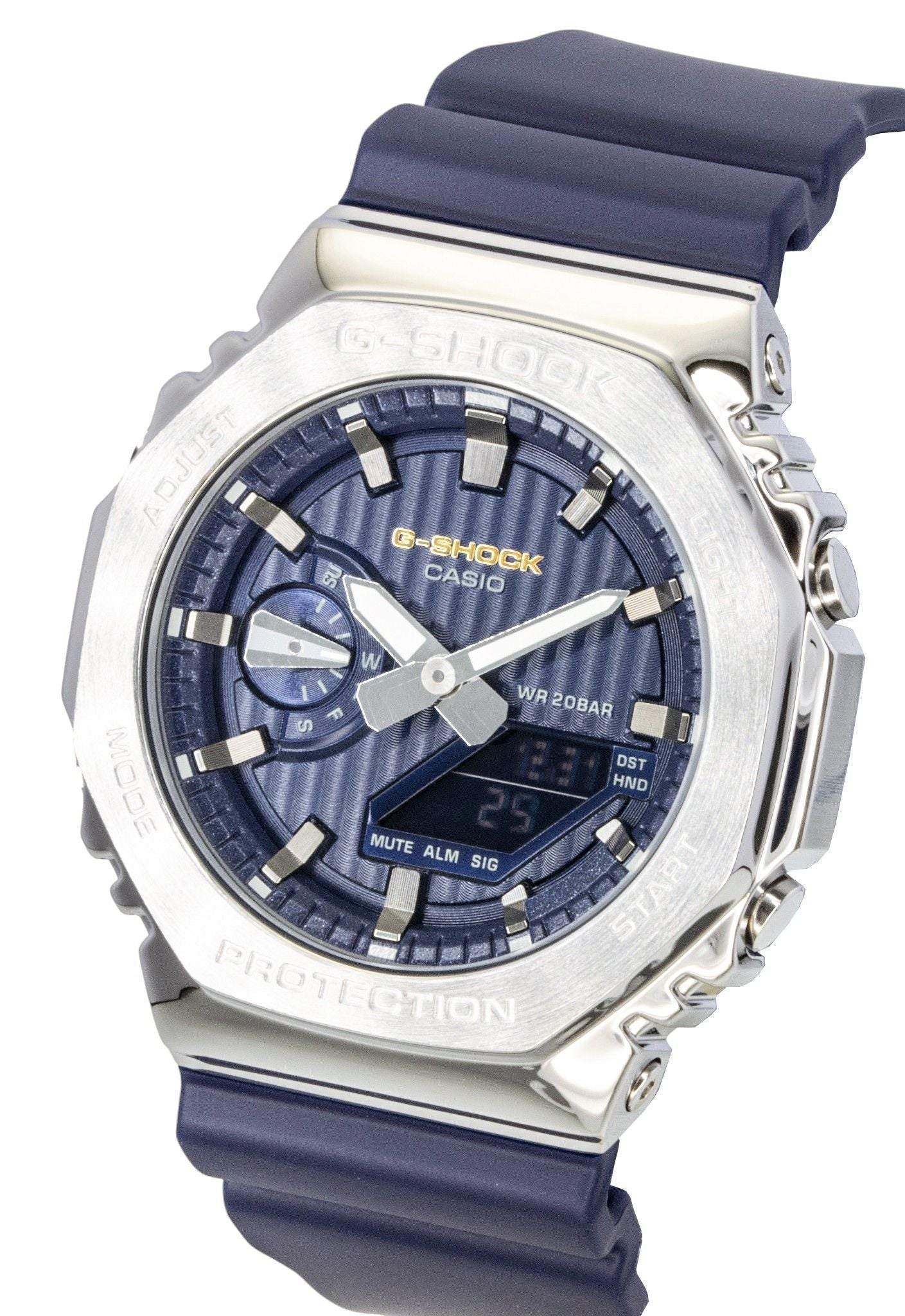 Casio G - Shock G - Steel Analog Digital Limited Edition Blue Dial Quartz GM - 2110SH - 2A 200M Men's Watch - Prestige Stones