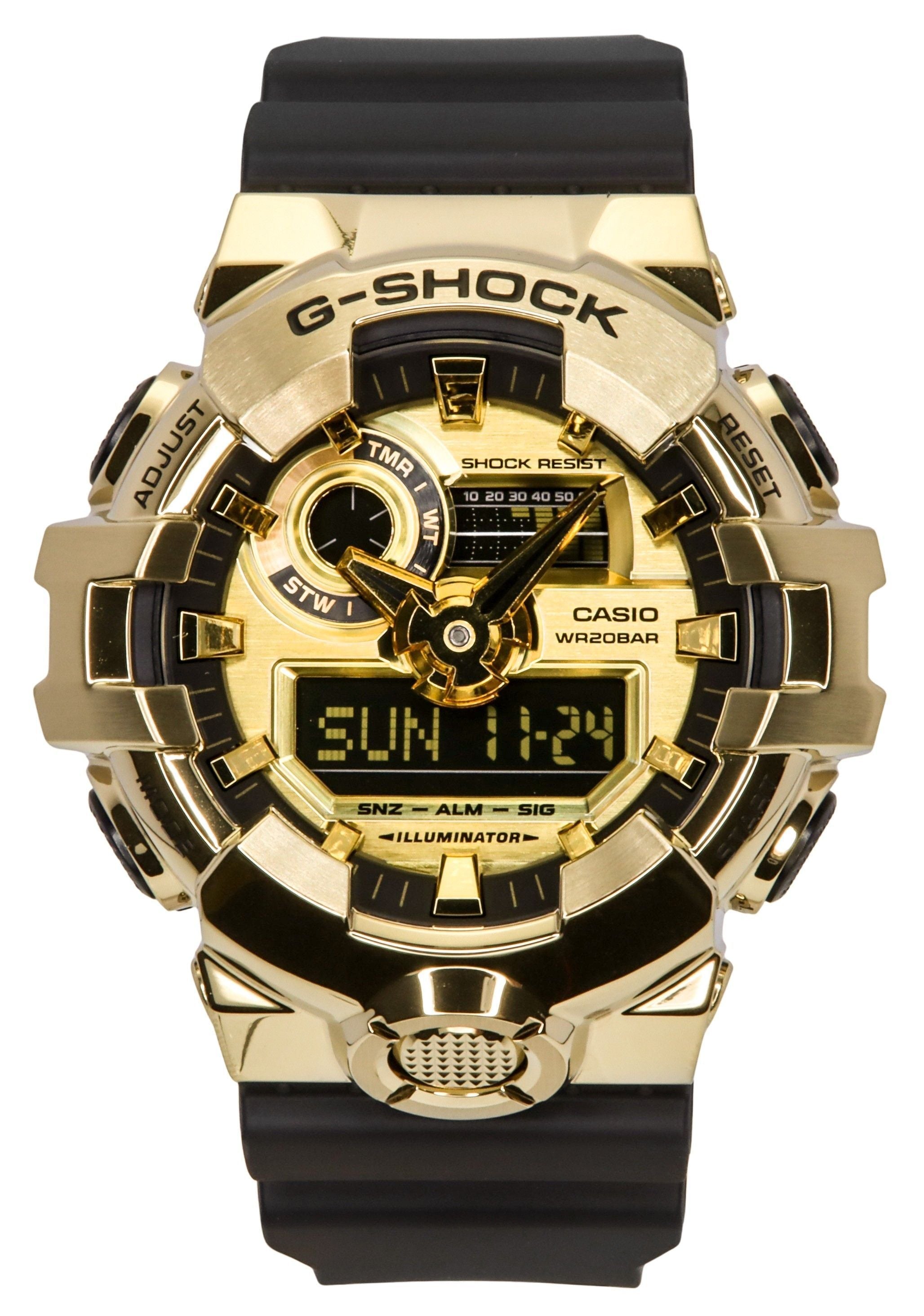 Casio G - Shock G - Steel Analog Digital Resin Strap Gold Dial Quartz GM - 700G - 9A 200M Men's Watch - Prestige Stones