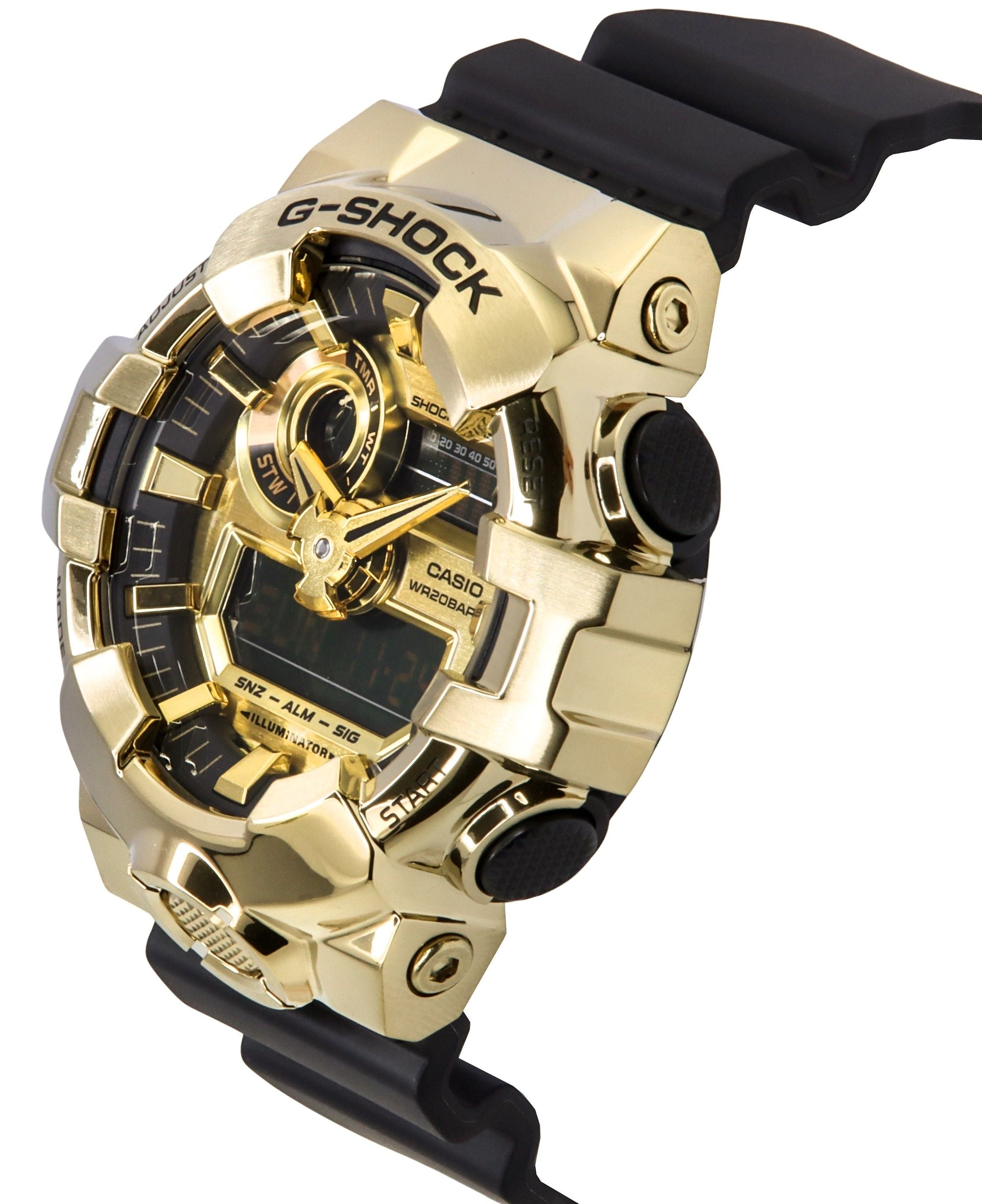 Casio G - Shock G - Steel Analog Digital Resin Strap Gold Dial Quartz GM - 700G - 9A 200M Men's Watch - Prestige Stones