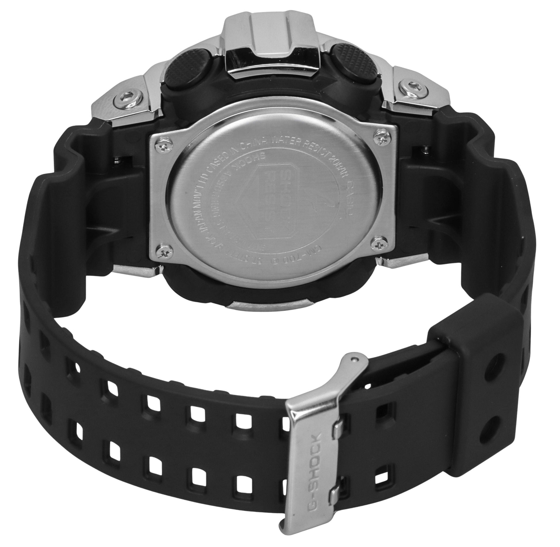Casio G - Shock G - Steel Analog Digital Resin Strap Silver Dial Quartz GM - 700 - 1A 200M Men's Watch - Prestige Stones