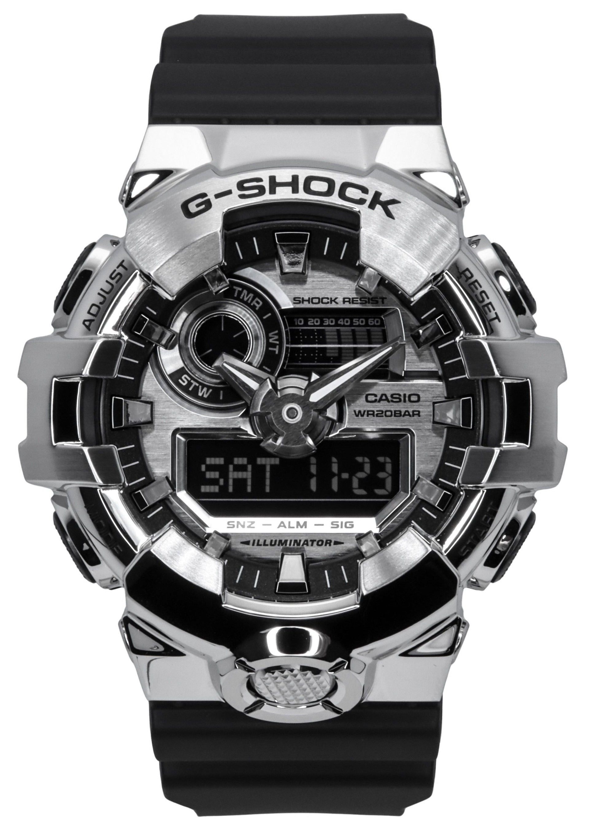 Casio G - Shock G - Steel Analog Digital Resin Strap Silver Dial Quartz GM - 700 - 1A 200M Men's Watch - Prestige Stones
