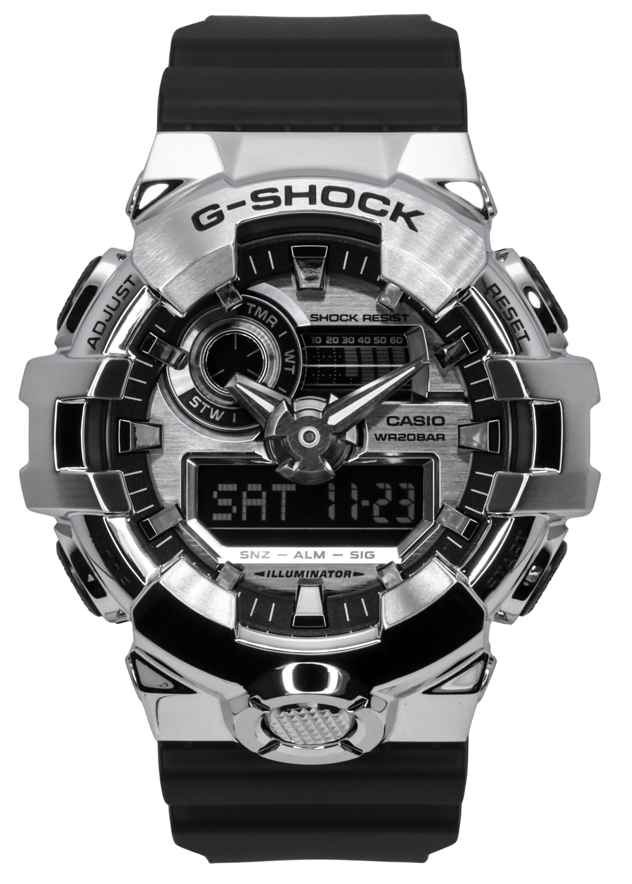 Casio G - Shock G - Steel Analog Digital Resin Strap Silver Dial Quartz GM - 700 - 1A 200M Men's Watch - Prestige Stones