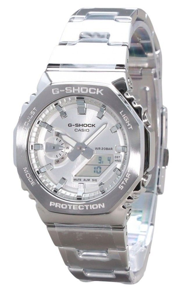 Casio G - Shock G - Steel Analog Digital Silver Dial Quartz GM - 2110D - 7A 200M Men's Watch - Prestige Stones