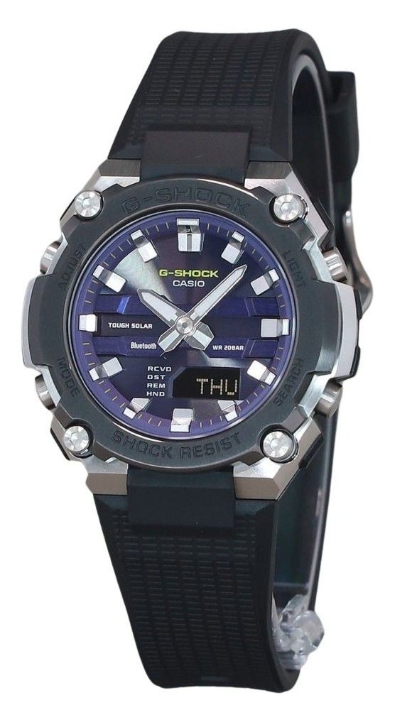 Casio G - Shock G - Steel Analog Digital Smartphone Link Bluetooth Blue Dial Solar GST - B600A - 1A6 200M Men's Watch - Prestige Stones