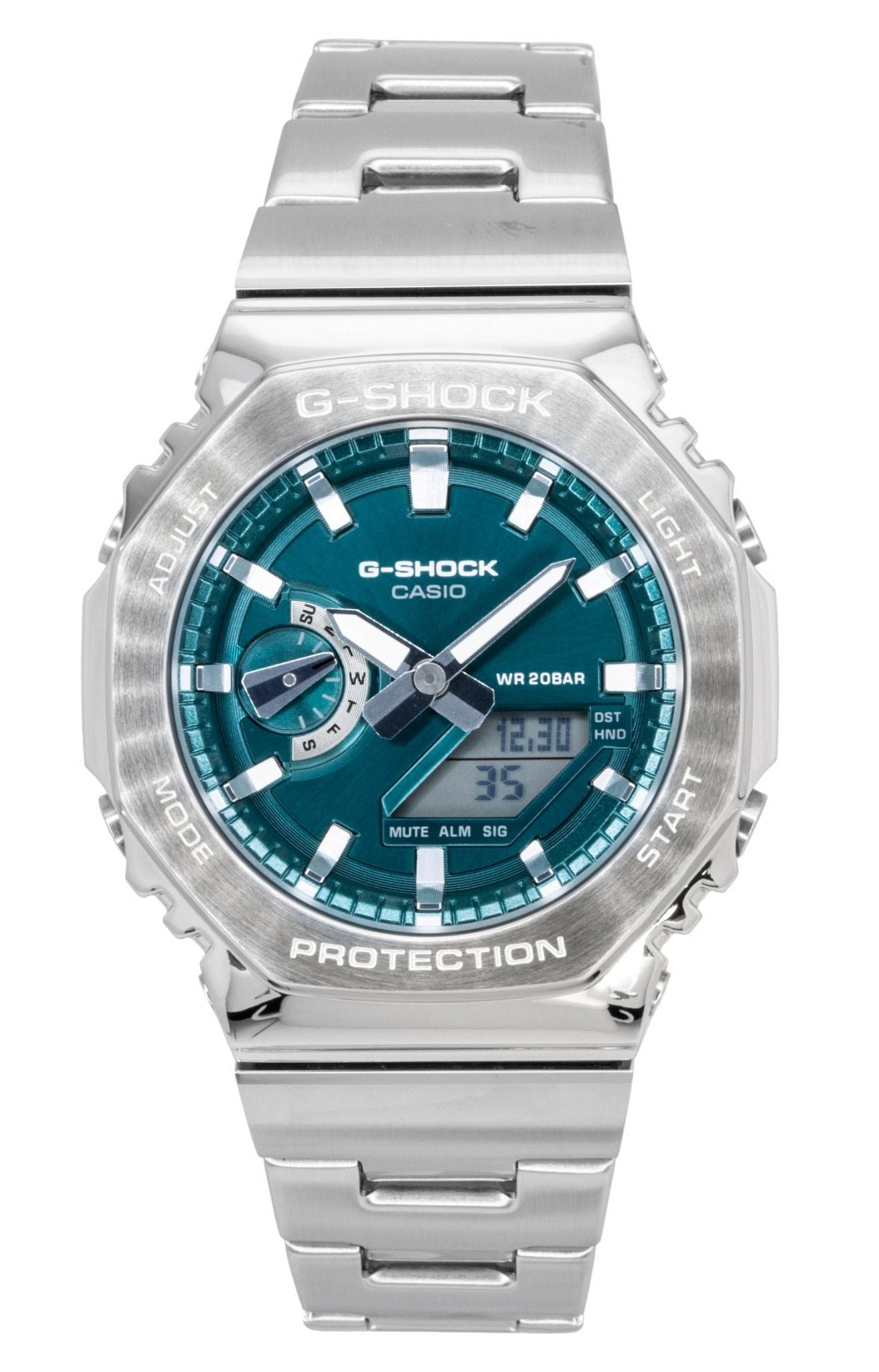 Casio G - Shock G - Steel Analog Digital Stainless Steel Green Dial Quartz GM - 2110D - 3A1 200M Men's Watch - Prestige Stones