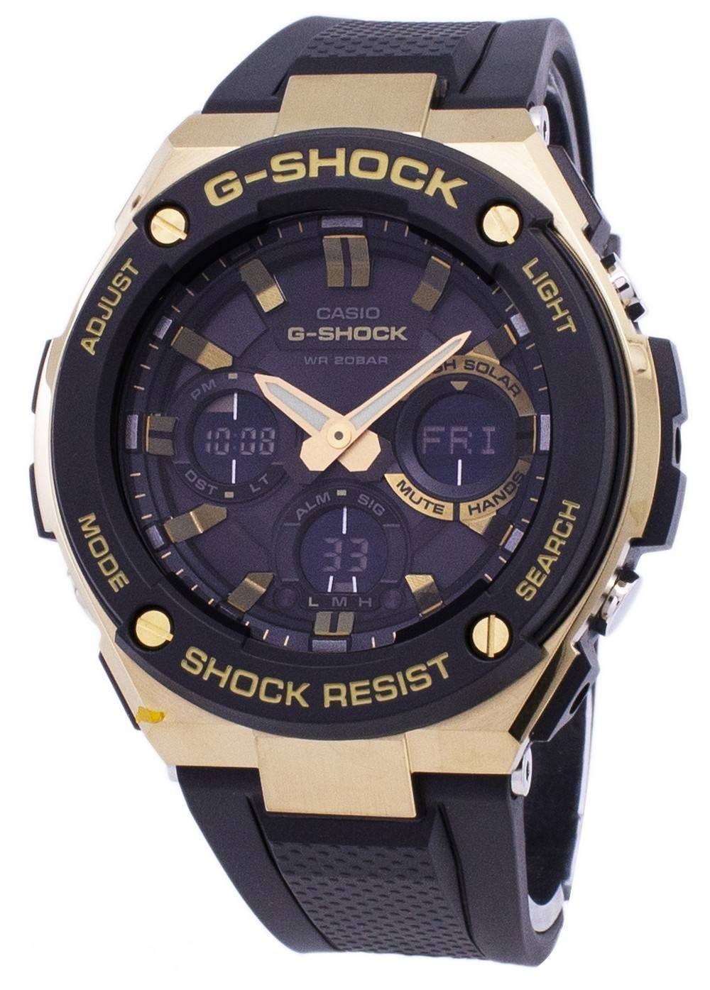 Casio G - Shock G - STEEL Analog Digital Tough Solar Diver's GST - S100G - 1A GSTS100G - 1A 200M Men's Watch - Prestige Stones