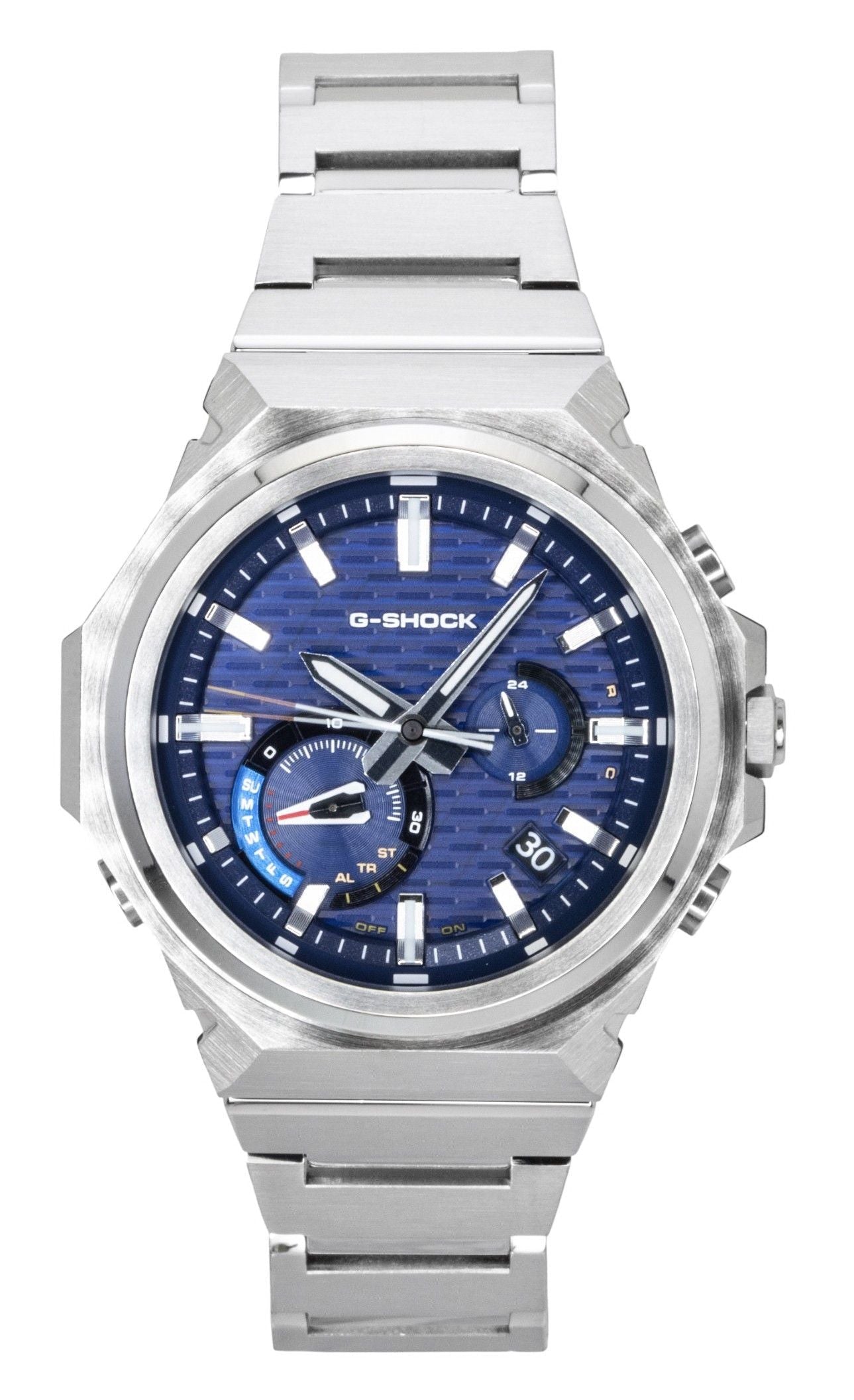 Casio G - Shock G - Steel Analog Smartphone Link Stainless Steel Blue Dial Solar GST - B1000D - 2A 200M Men's Watch - Prestige Stones