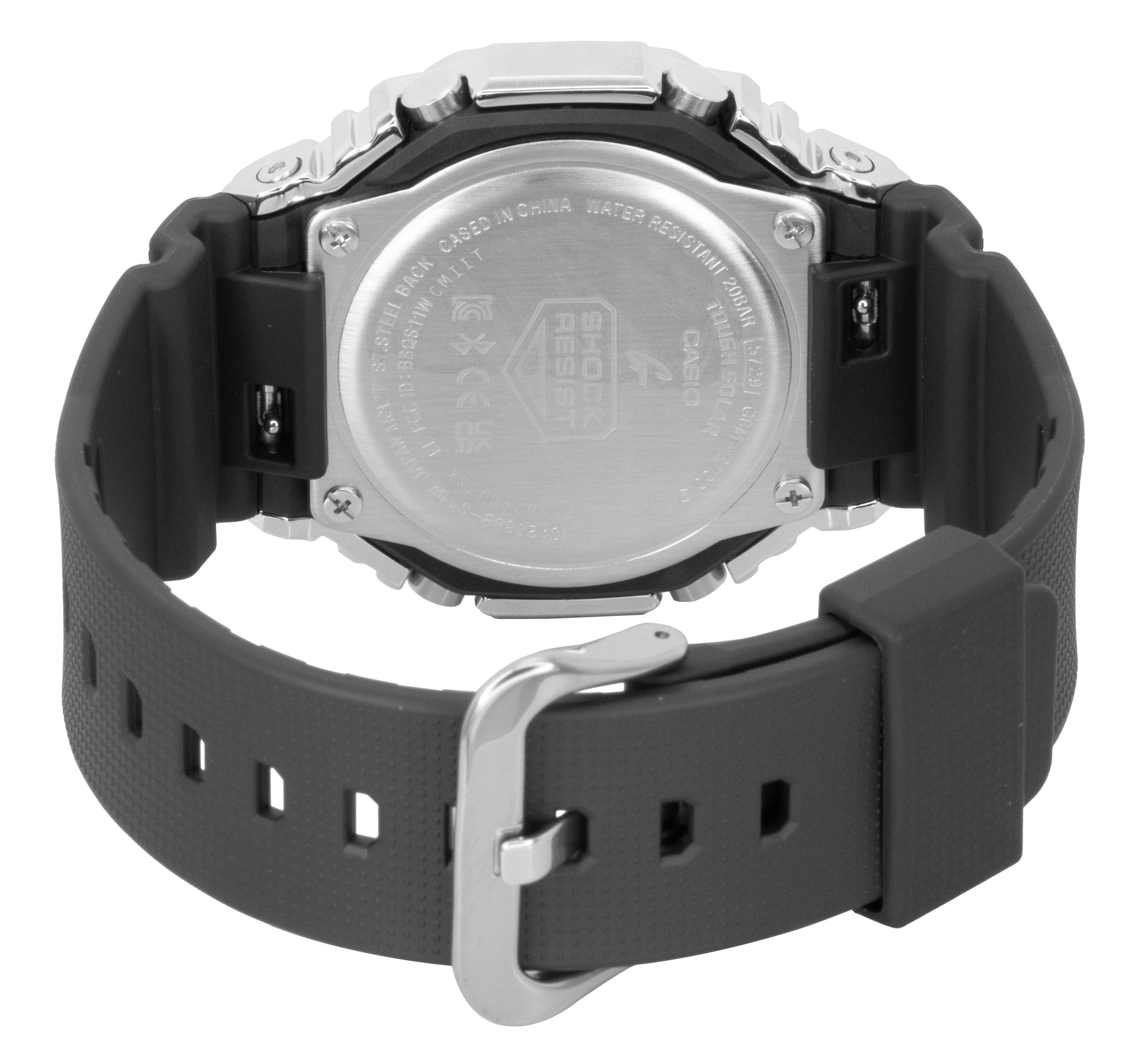 Casio G - Shock G - Steel Bio - Based Resin Strap Smartphone Link Analog Digital Blue Dial Solar GBM - 2100A - 2B 200M Men's Watch - Prestige Stones