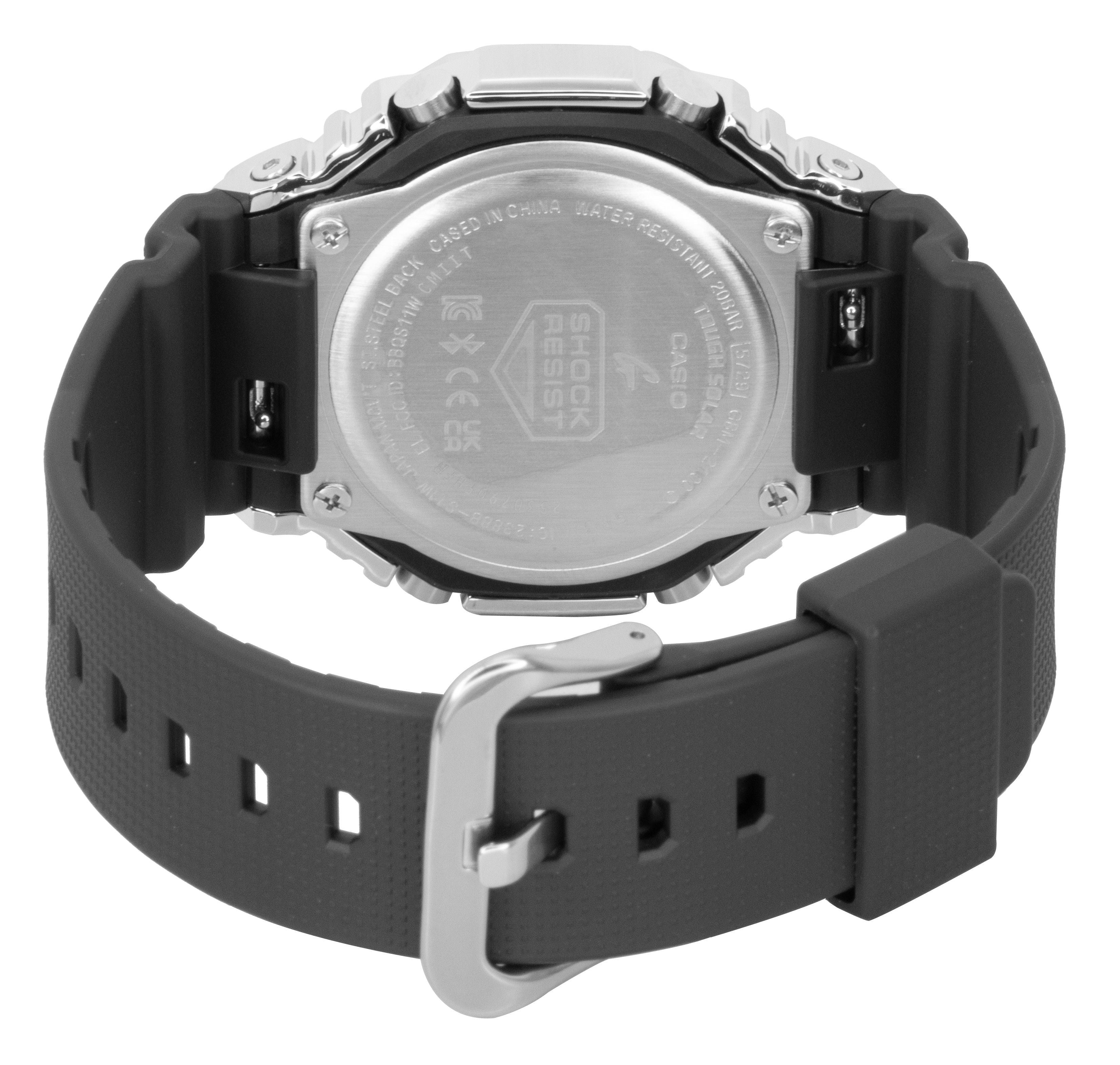 Casio G - Shock G - Steel Bio - Based Resin Strap Smartphone Link Analog Digital Pink Dial Solar GBM - 2100A - 4B 200M Men's Watch - Prestige Stones
