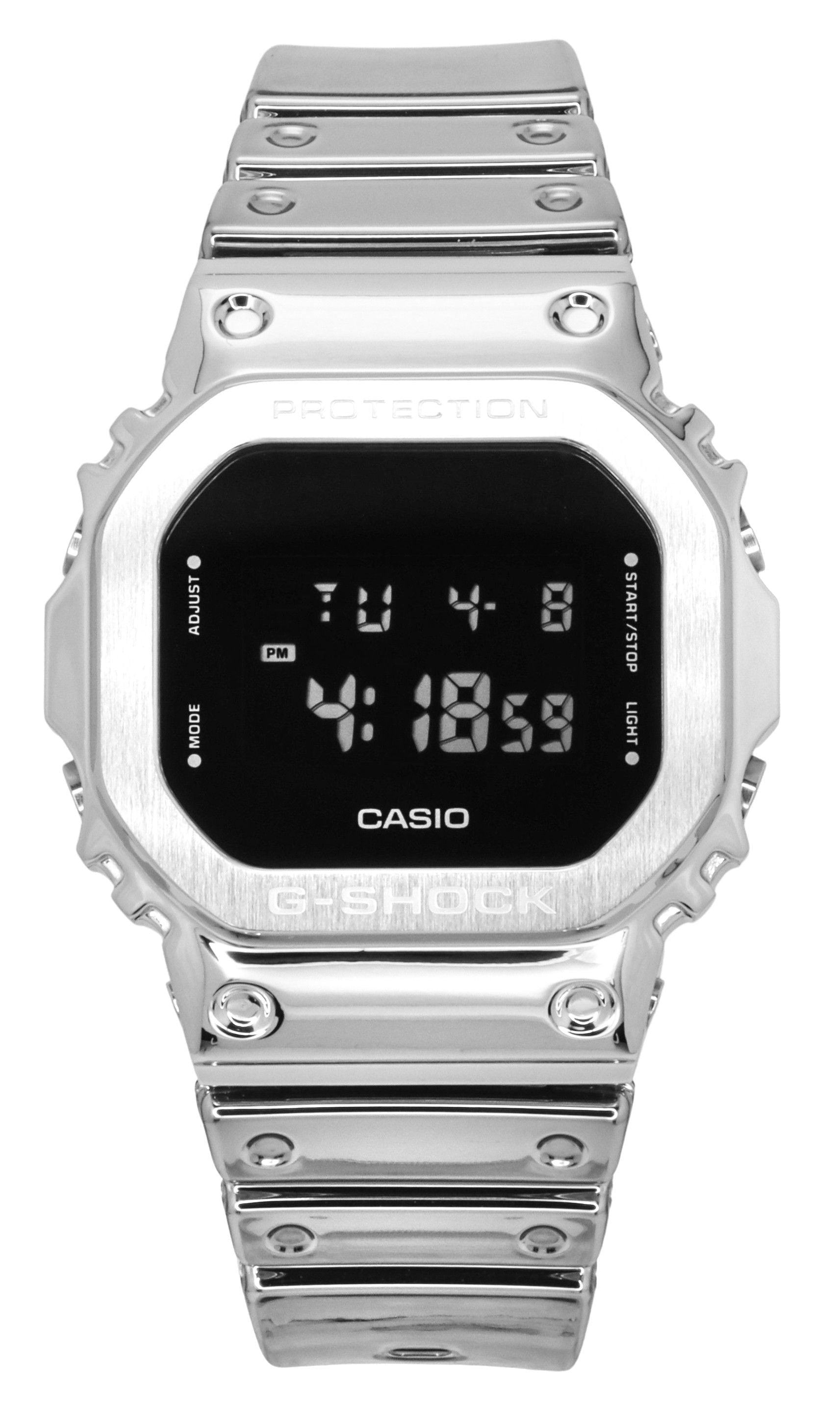 Casio G - Shock G - Steel Digital Fine Metallic Tough Silicone Strap Quartz GM - 5600YM - 8 200M Men's Watch - Prestige Stones