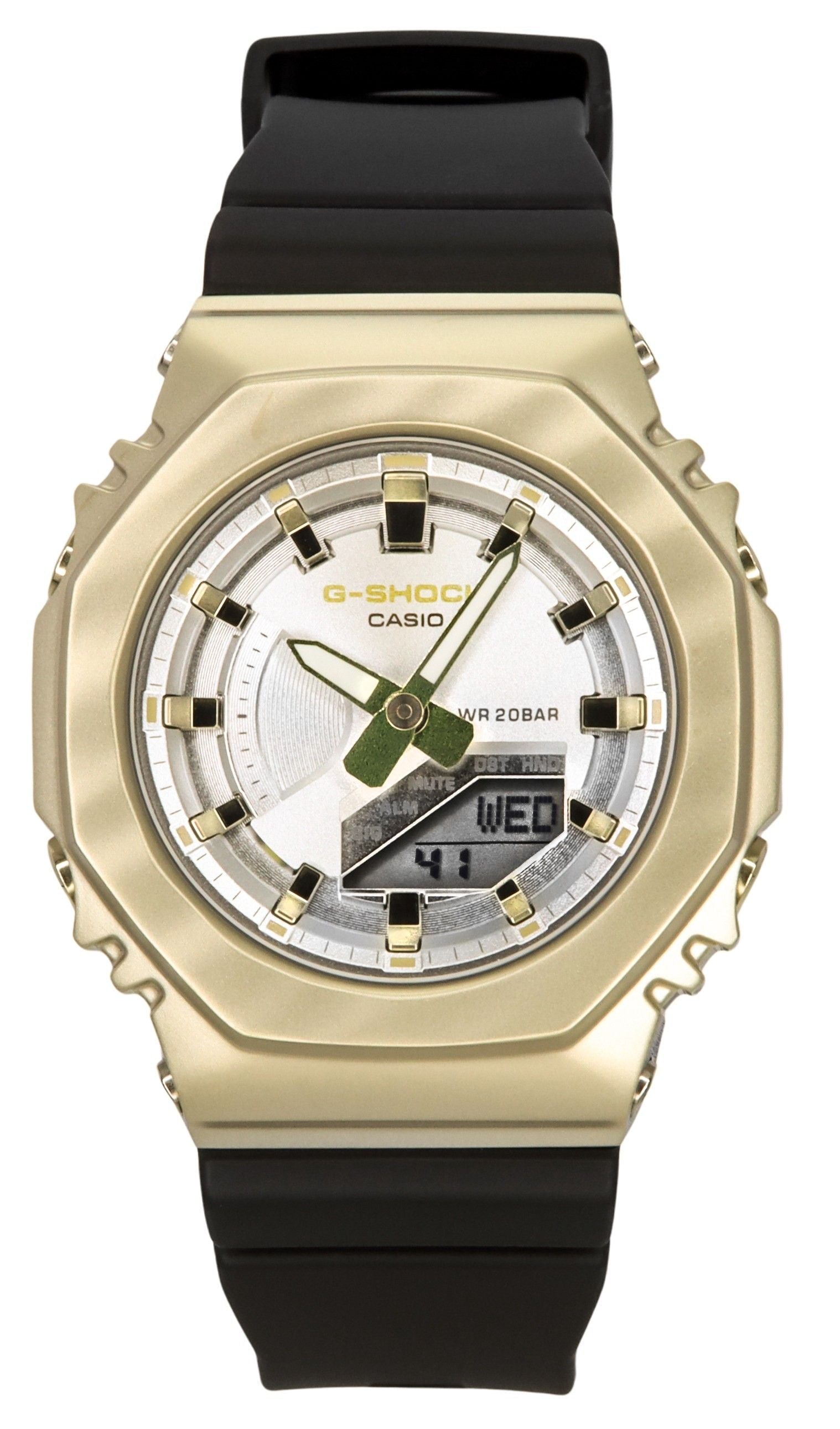 Casio G - Shock Metal Clad Analog Digital Resin Strap Siver Dial Quartz GM - S2100BC - 1A 200M Women's Watch - Prestige Stones