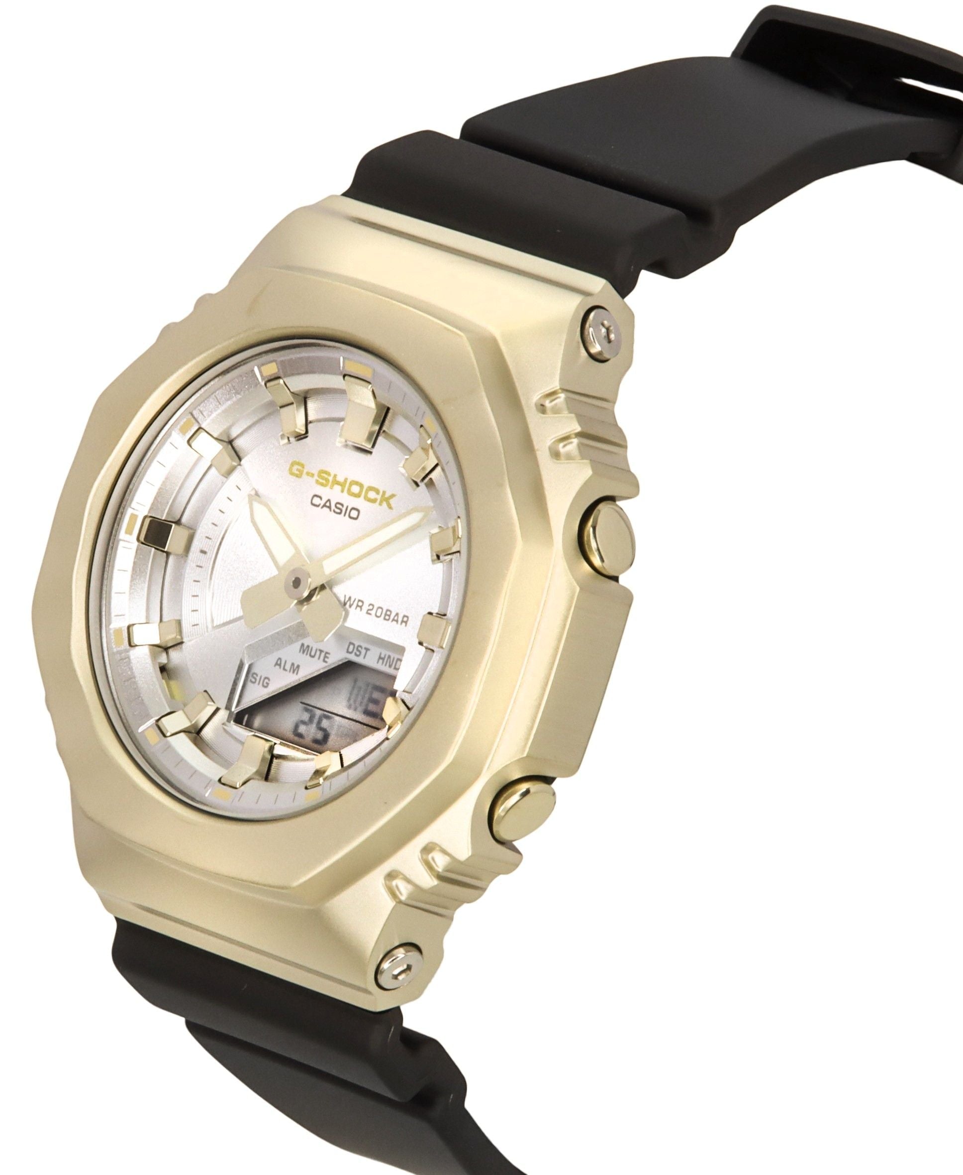 Casio G - Shock Metal Clad Analog Digital Resin Strap Siver Dial Quartz GM - S2100BC - 1A 200M Women's Watch - Prestige Stones