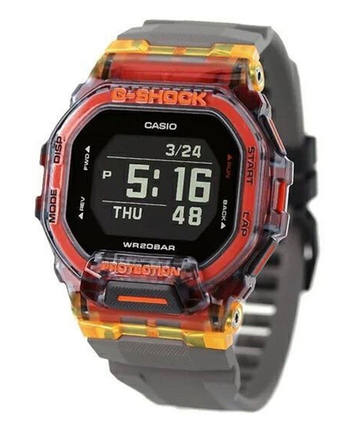 Casio G - Shock Move G - Squad Vital Bright Series Mobile Link Digital Quartz GBD - 200SM - 1A5 200M Men's Watch - Prestige Stones