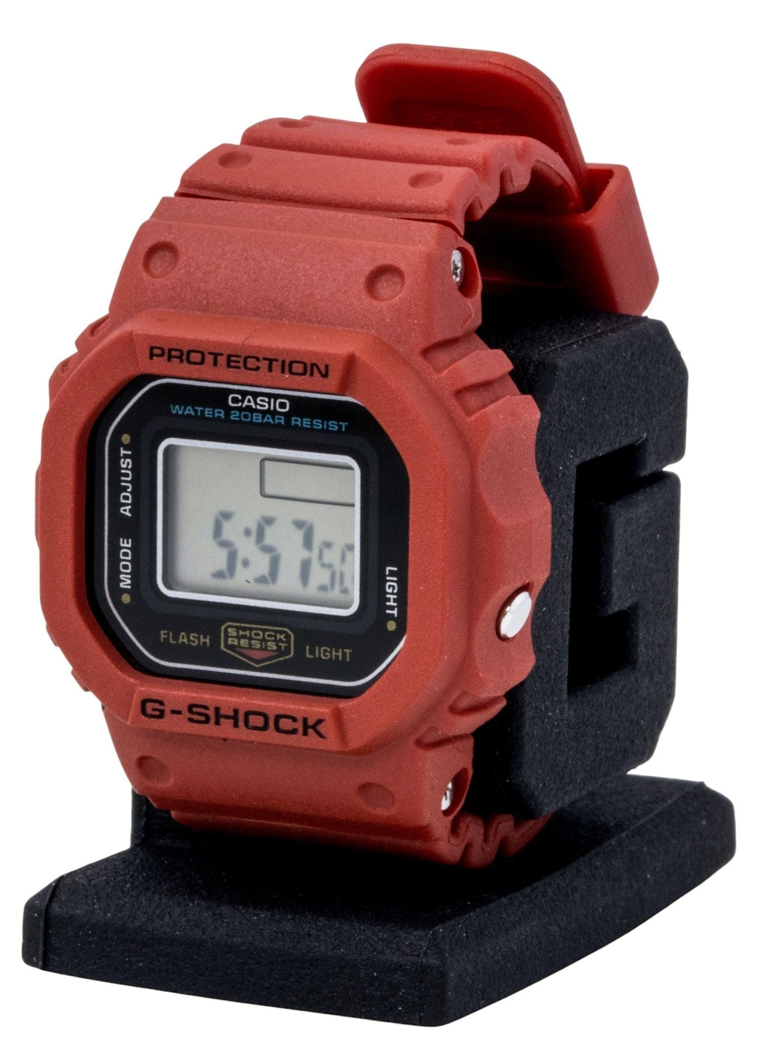 Casio G - Shock Nano Digital Red Bio - Based Resin Strap Quartz DWN - 5600 - 4 200M Unisex Watch - Prestige Stones