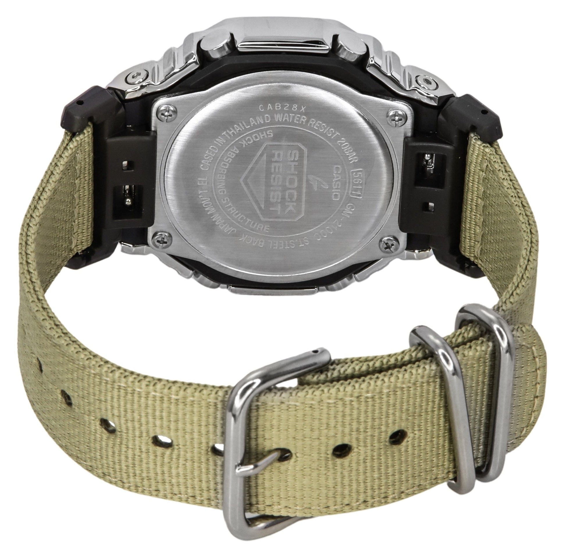 Casio G - Shock Utility Metal Collection Analog Digital Cloth Strap Black Dial Quartz GM - 2100C - 5A 200M Men's Watch - Prestige Stones