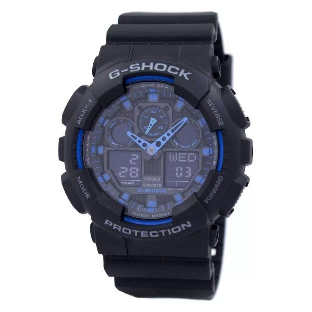 Casio G - Shock World Time Alarm GA - 100 - 1A2 GA - 100 Men's Watch - Prestige Stones