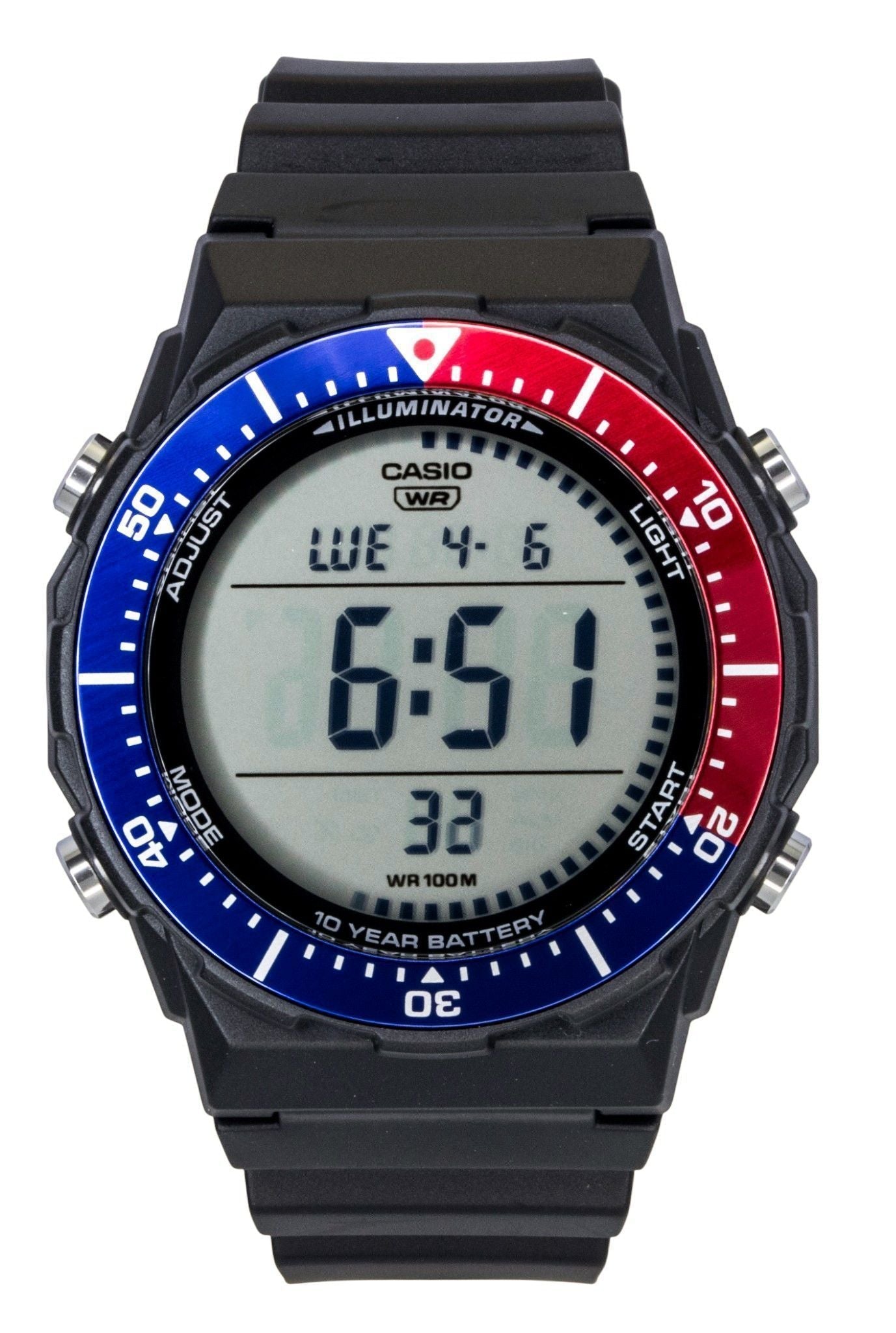 Casio Multifunctional Digital Resin Strap Pepsi Bezel Quartz AE - 1700H - 1A2V 100M Men's Watch - Prestige Stones
