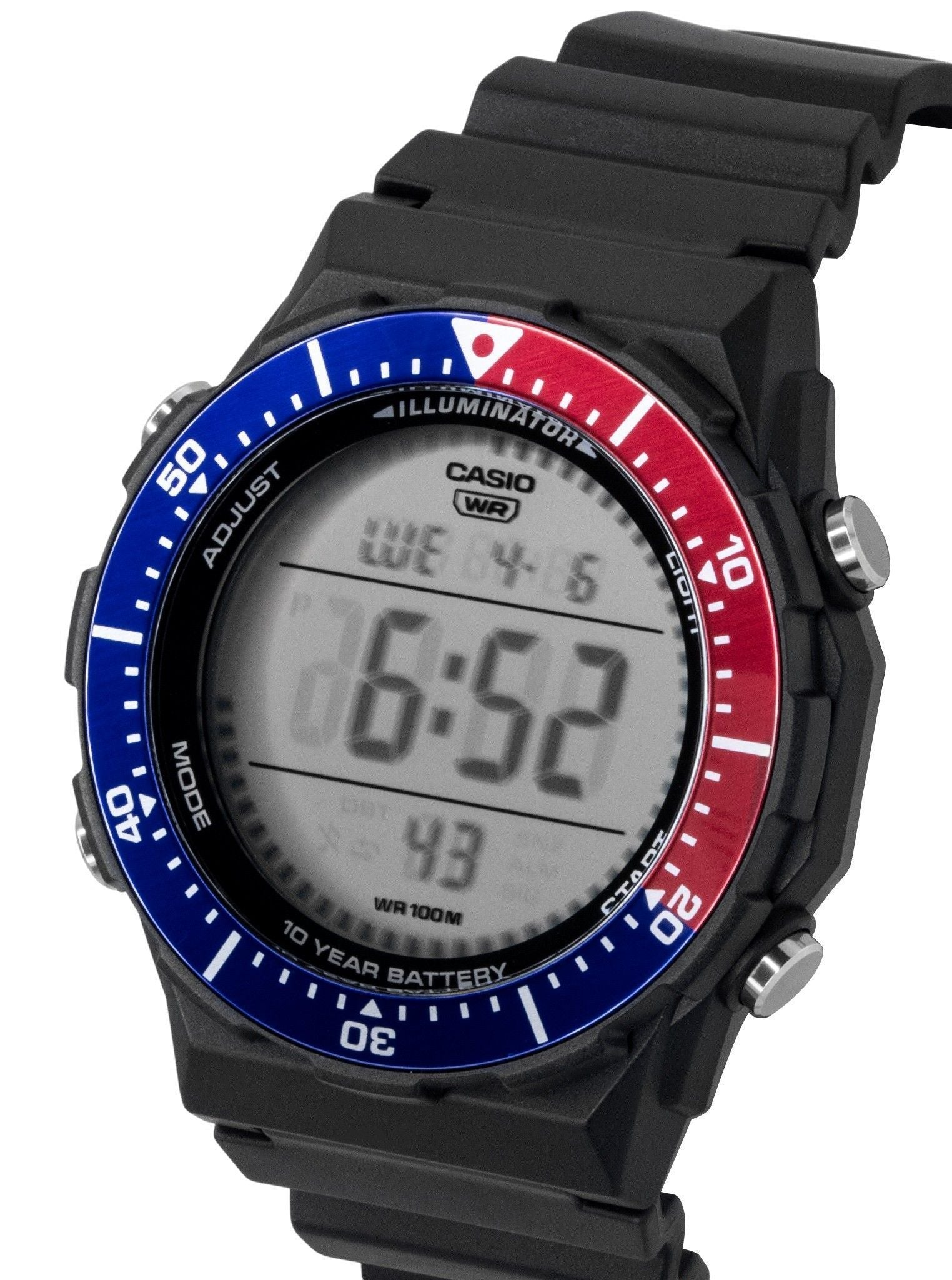 Casio Multifunctional Digital Resin Strap Pepsi Bezel Quartz AE - 1700H - 1A2V 100M Men's Watch - Prestige Stones