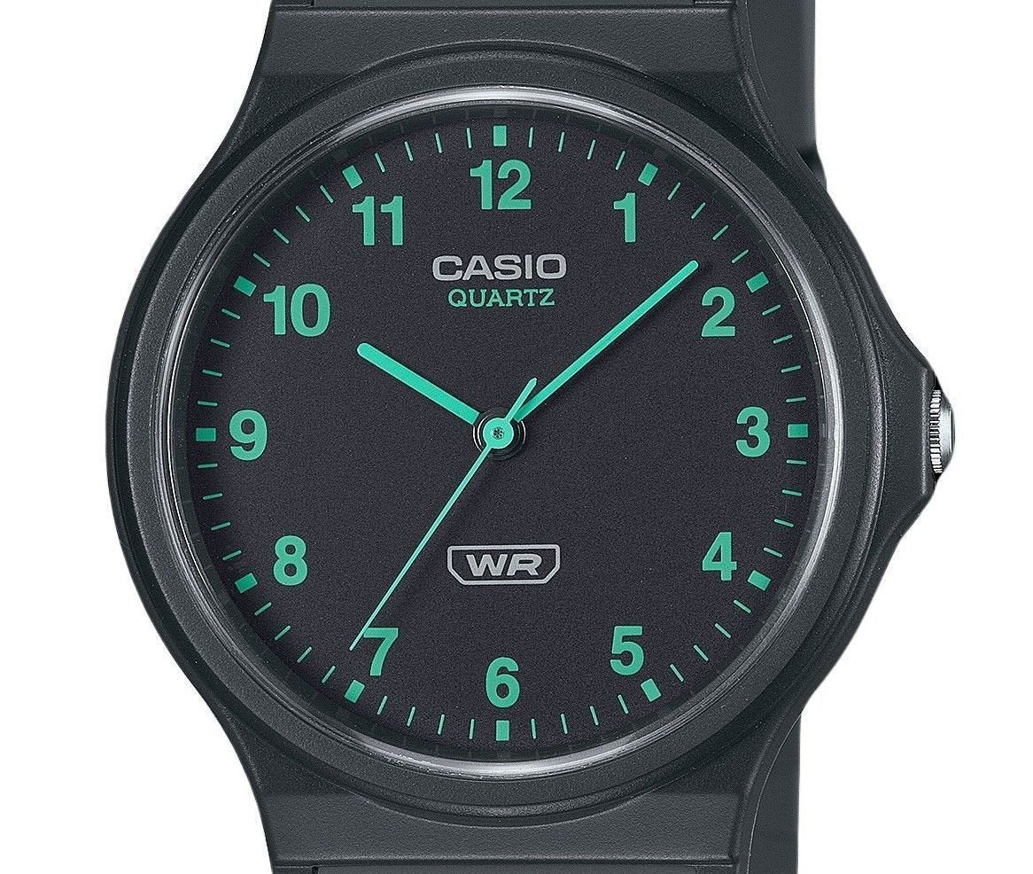 Casio POP Analog Bio Based Resin Strap Black Dial Quartz MQ - 24B - 8B Unisex Watch - Prestige Stones