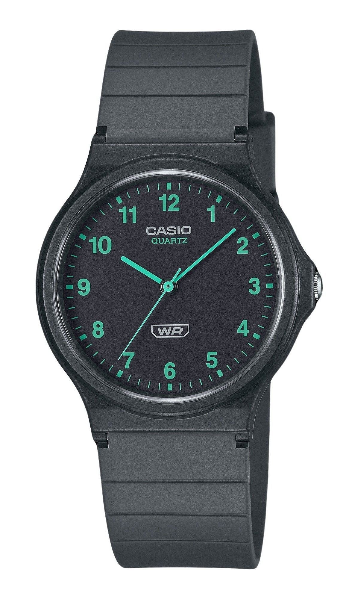 Casio POP Analog Bio Based Resin Strap Black Dial Quartz MQ - 24B - 8B Unisex Watch - Prestige Stones