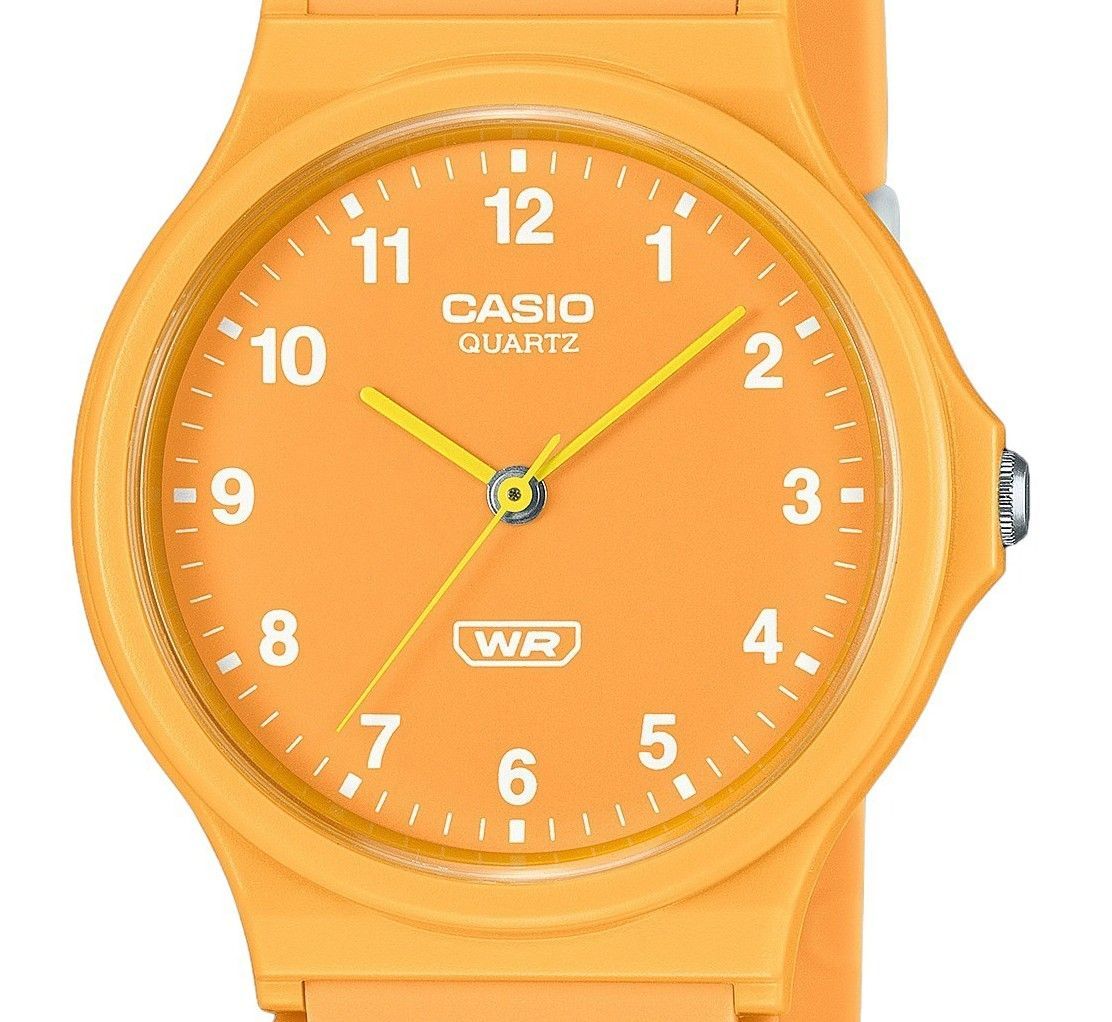 Casio POP Analog Bio Based Resin Strap Orange Dial Quartz MQ - 24B - 9B Unisex Watch - Prestige Stones