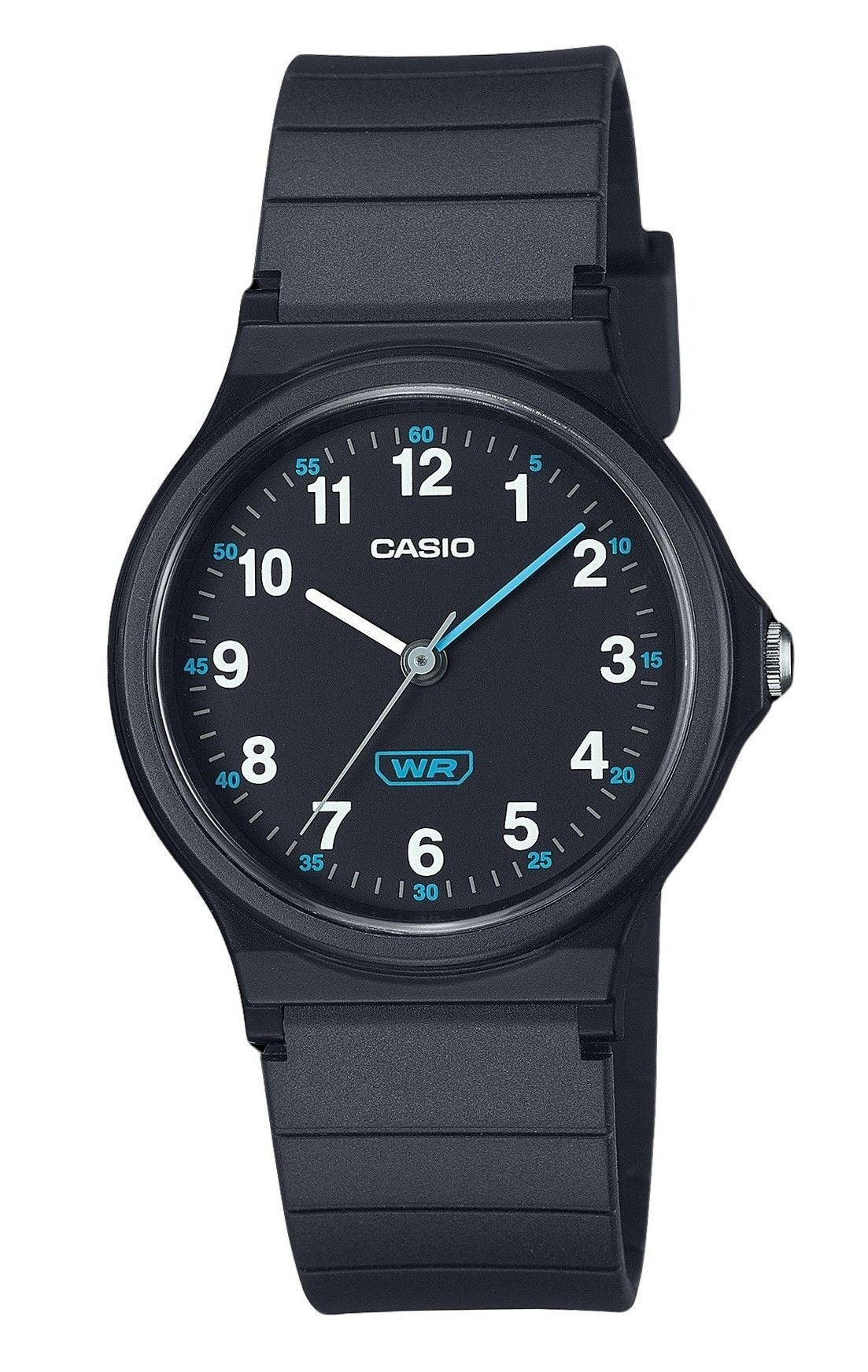 Casio Pop Analog Black Bio Based Resin Strap Black Dial Quartz LQ - 24B - 1B Women's Watch - Prestige Stones