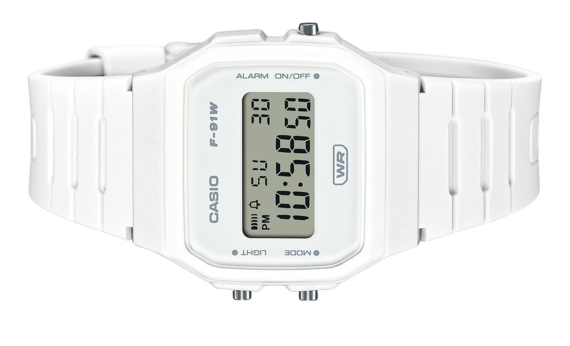 Casio Pop Digital Bio - Based White Resin Strap Quartz F - 91WB - 7A 100M Unisex Watch - Prestige Stones