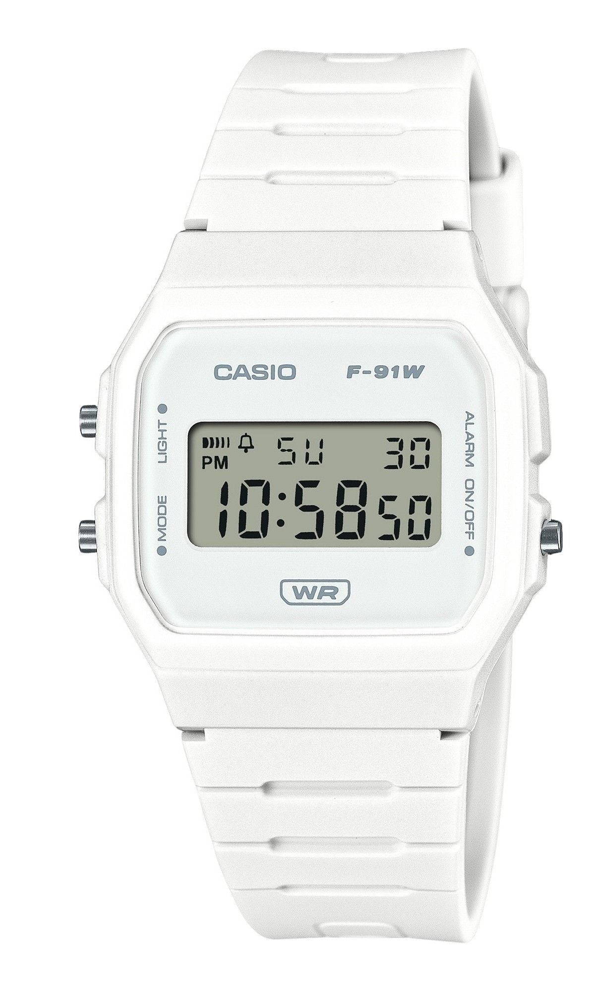 Casio Pop Digital Bio - Based White Resin Strap Quartz F - 91WB - 7A 100M Unisex Watch - Prestige Stones